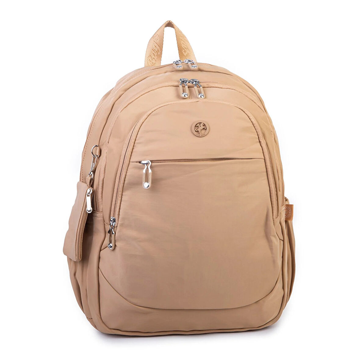  Nas Bag UNİSEX Büyük Boy Sırt Çantası Çok Gözlü Okul Çantası Kum