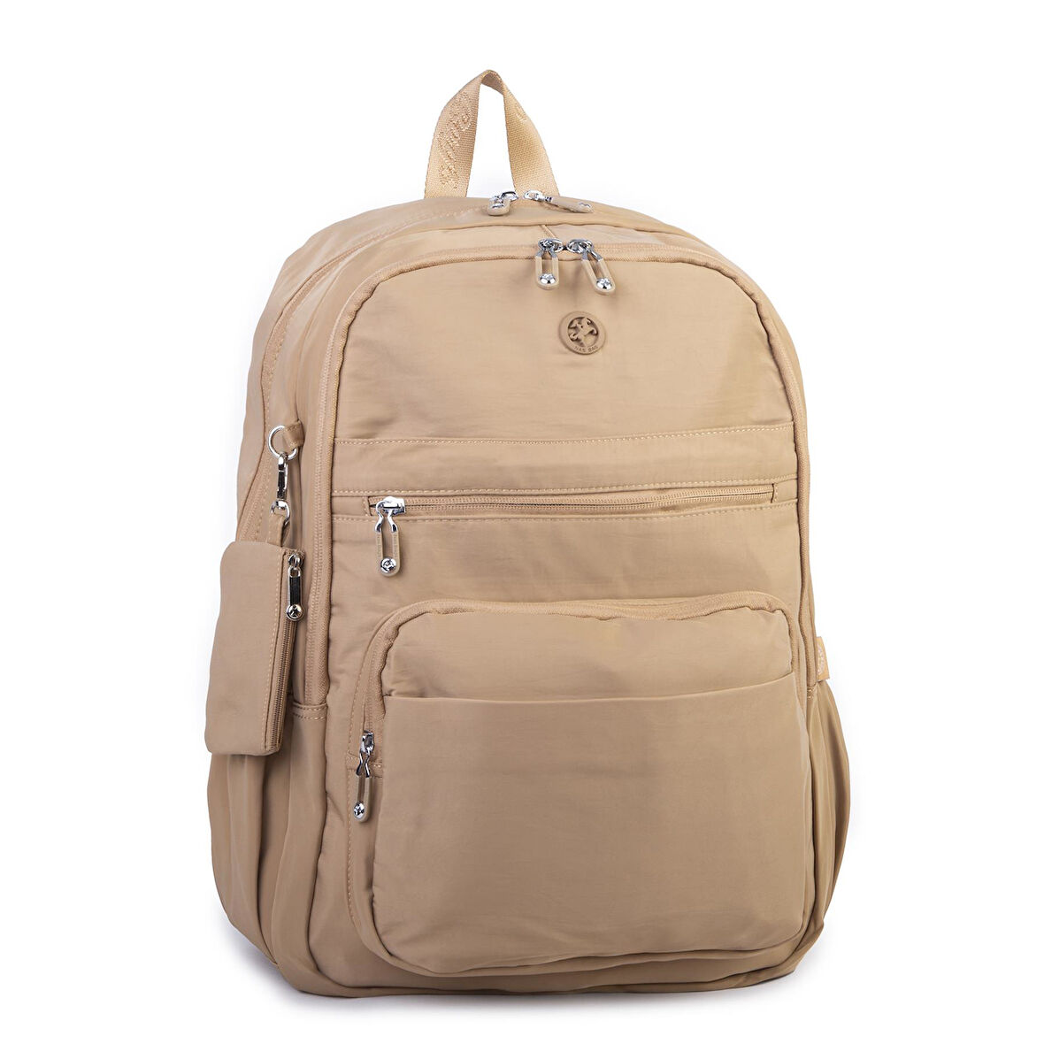 Nas Bag Unisex Büyük Boy Çok Gözlü Hafif Sırt Çantası Kum