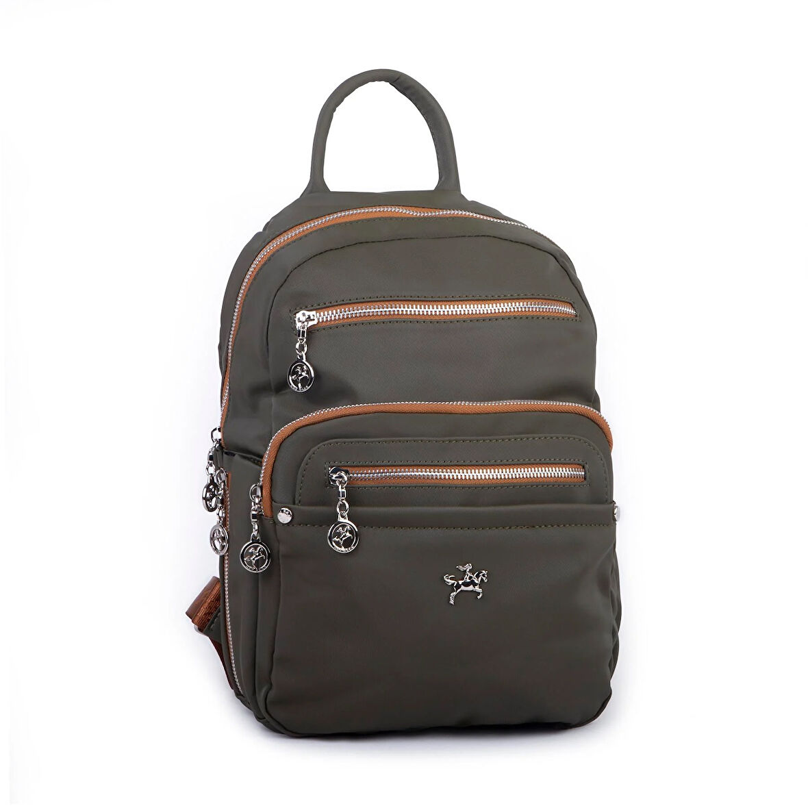 Nas Bag Kadın Çok Gözlü Sırt Çantası Yeşil Taba  Buzzy