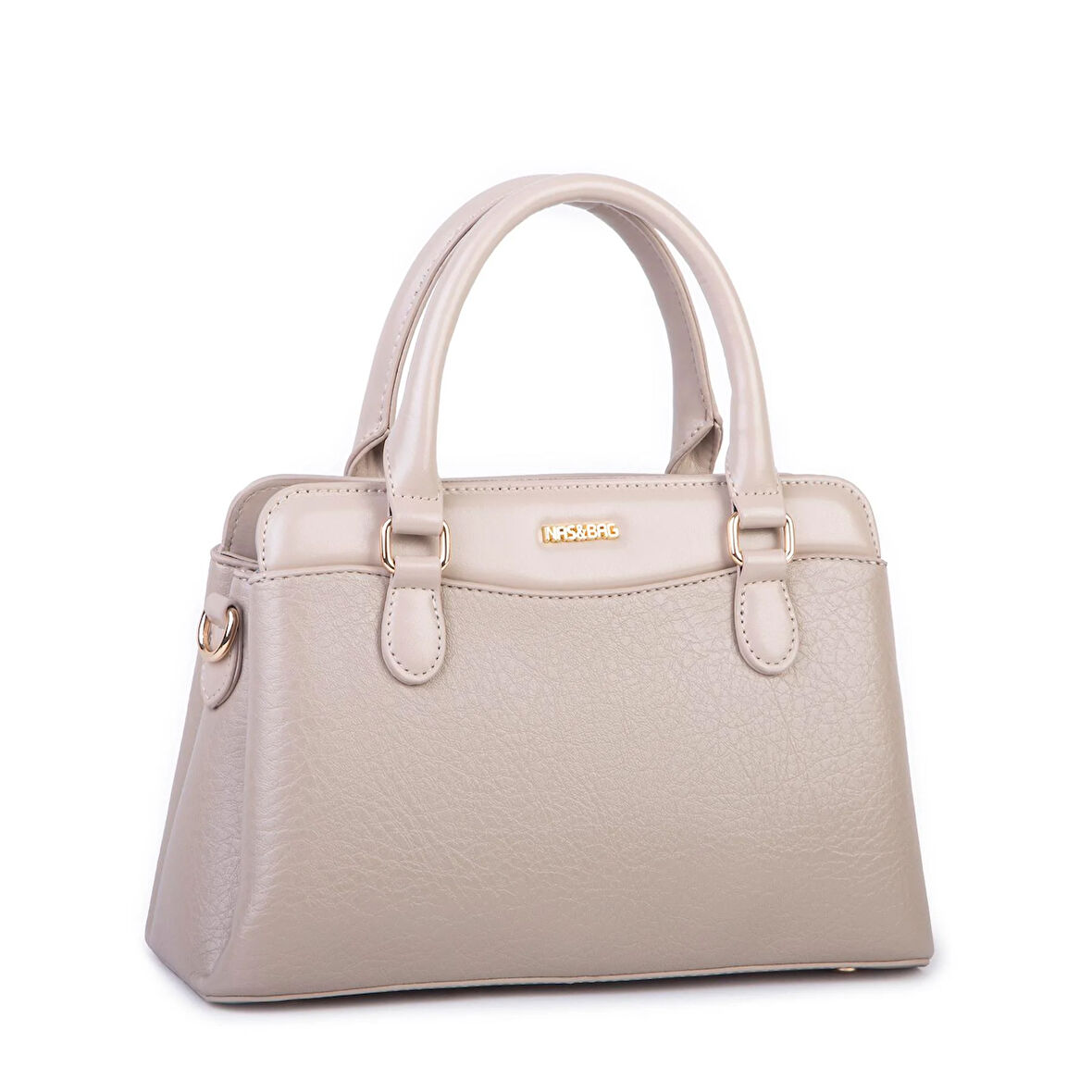 Nas Bag Şık  Kadın Midi El ve Omuz Çanrası Kum  Victoria