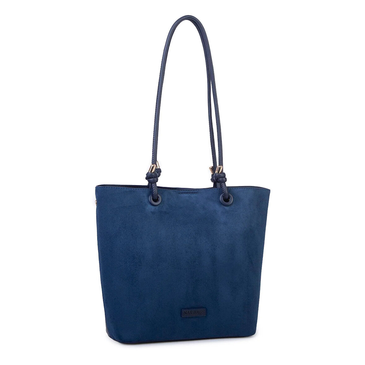  Nas Bag Hafif  Kadın  Büyük Boy Omuz Çantası Lacivert  Süet