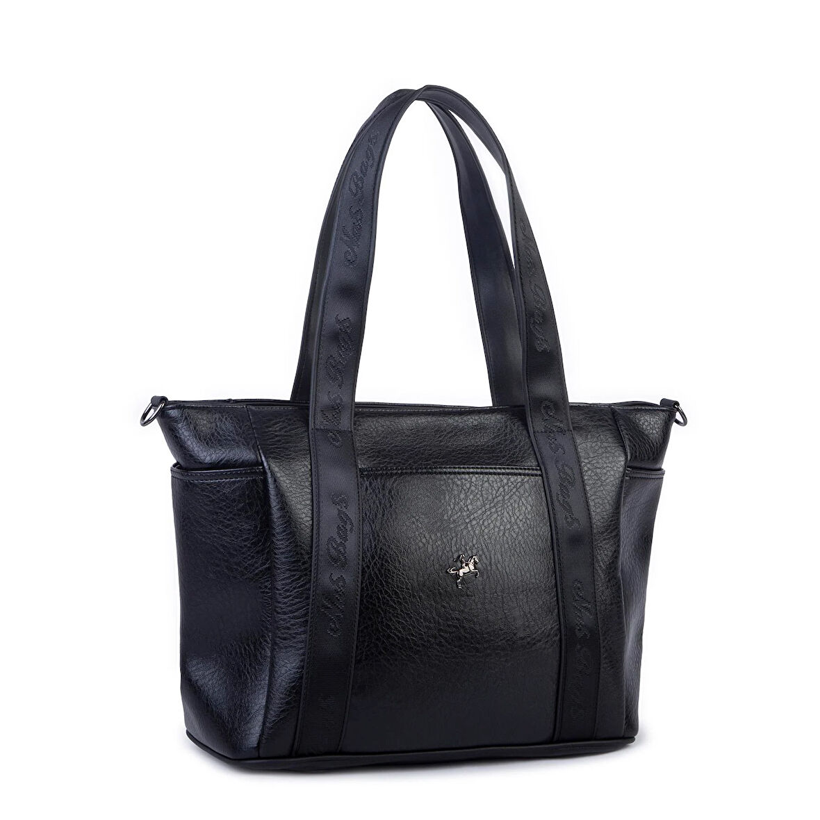 Nas Bag Kadın Extra Büyük Omuz Çantası ve Spor Çantası ( 46x36 cm ) Siyah Victoria