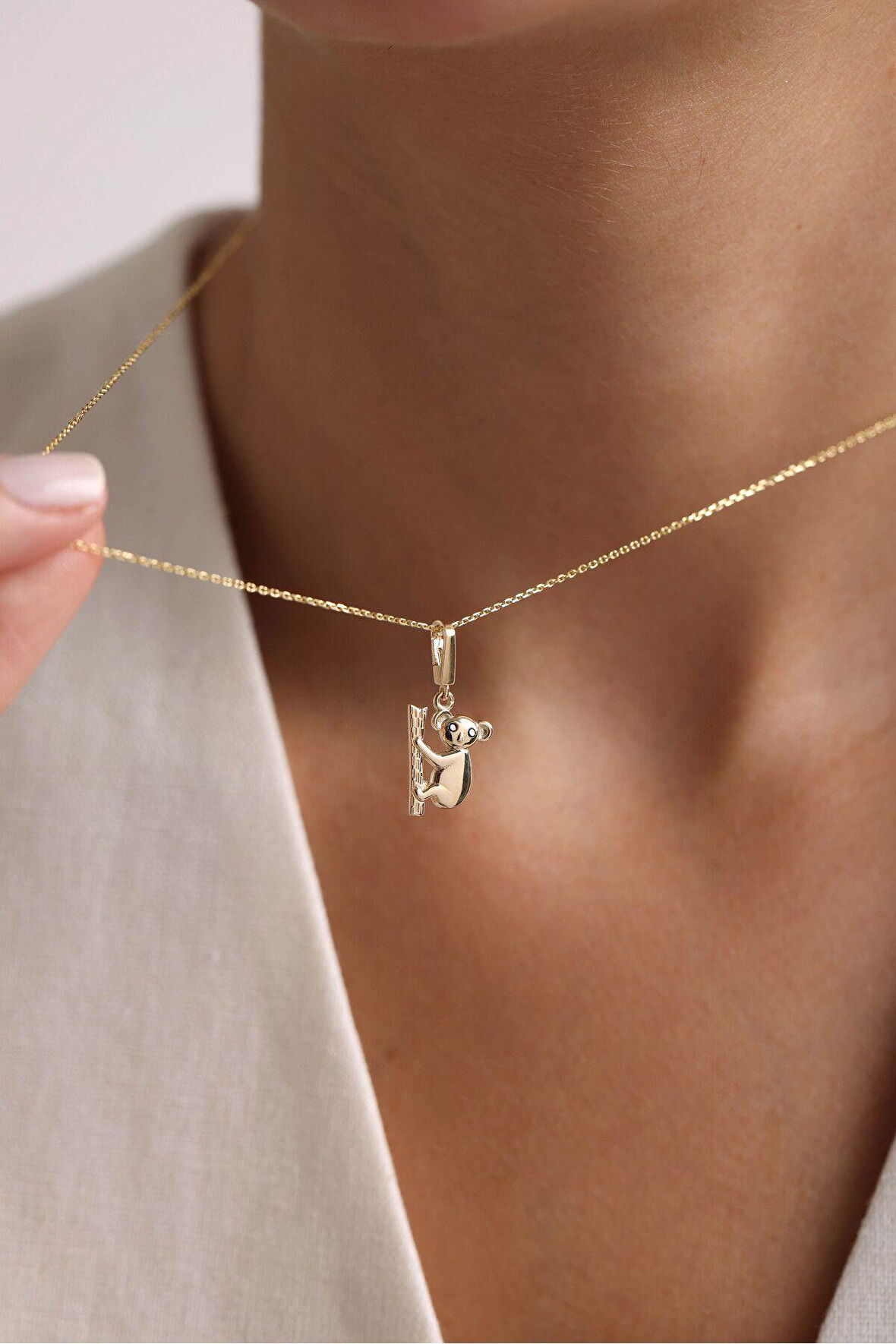 Koala Kilitli Charm Kolye