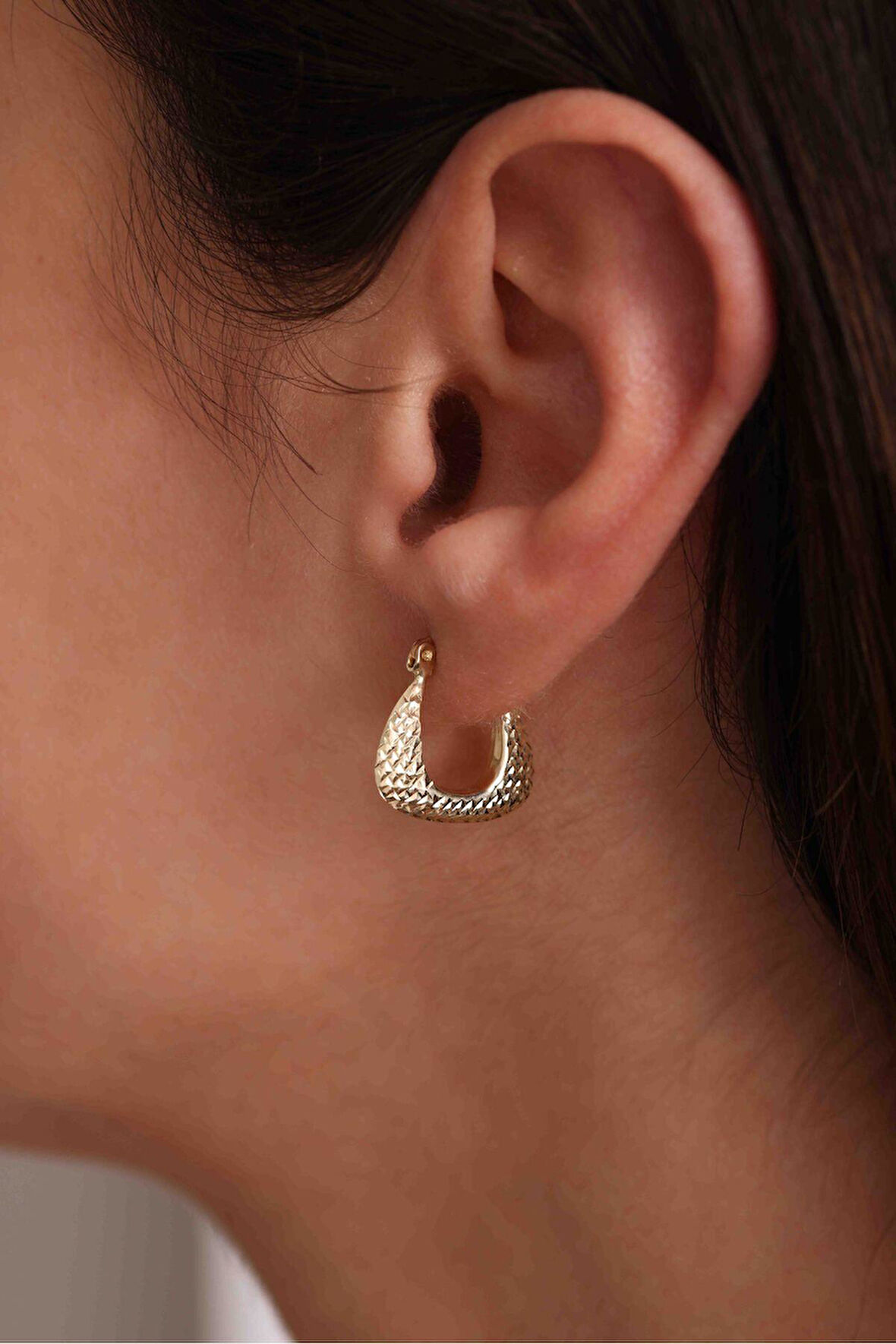 Kalemli Çanta Midye Küpe