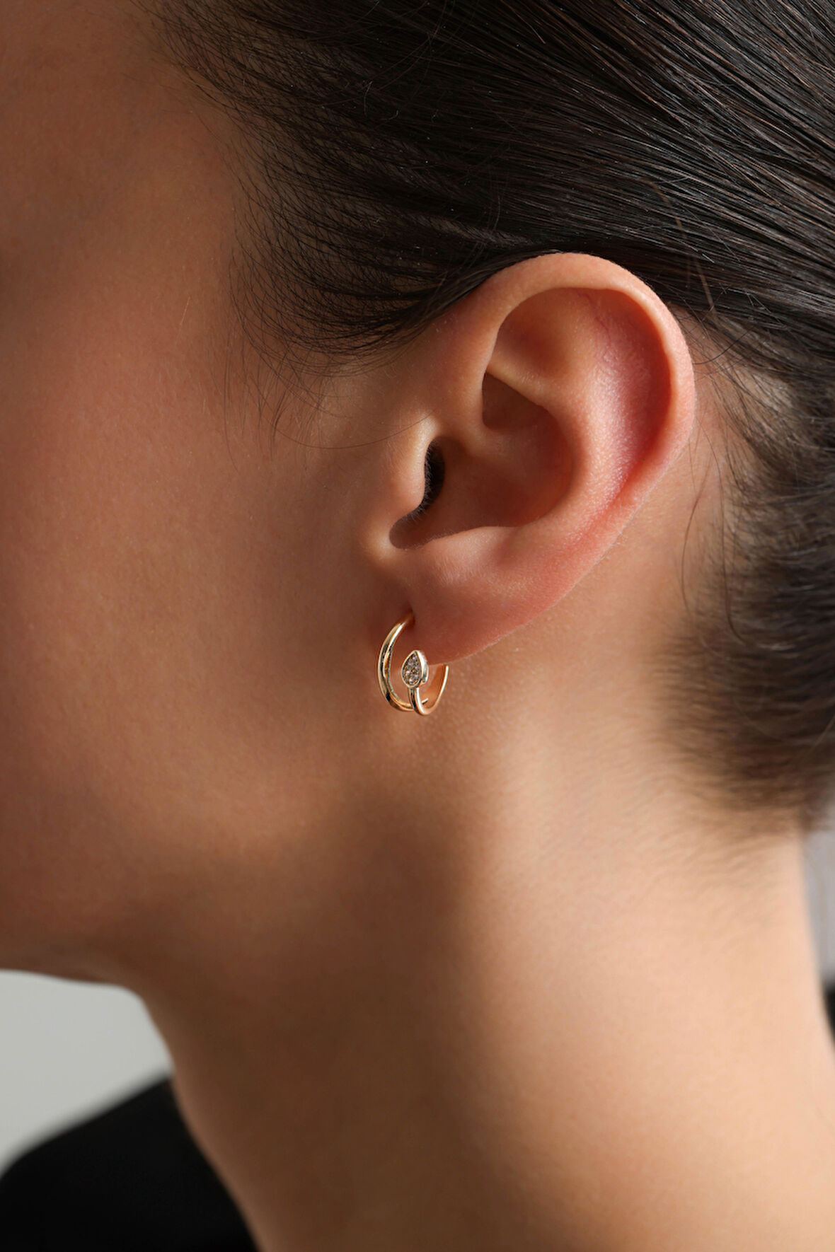 Damla Taşlı Spine Küpe