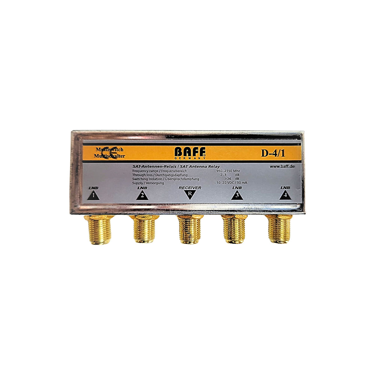 BAFF 4/1 Kutulu DiseqC Switch Su Geçirmez