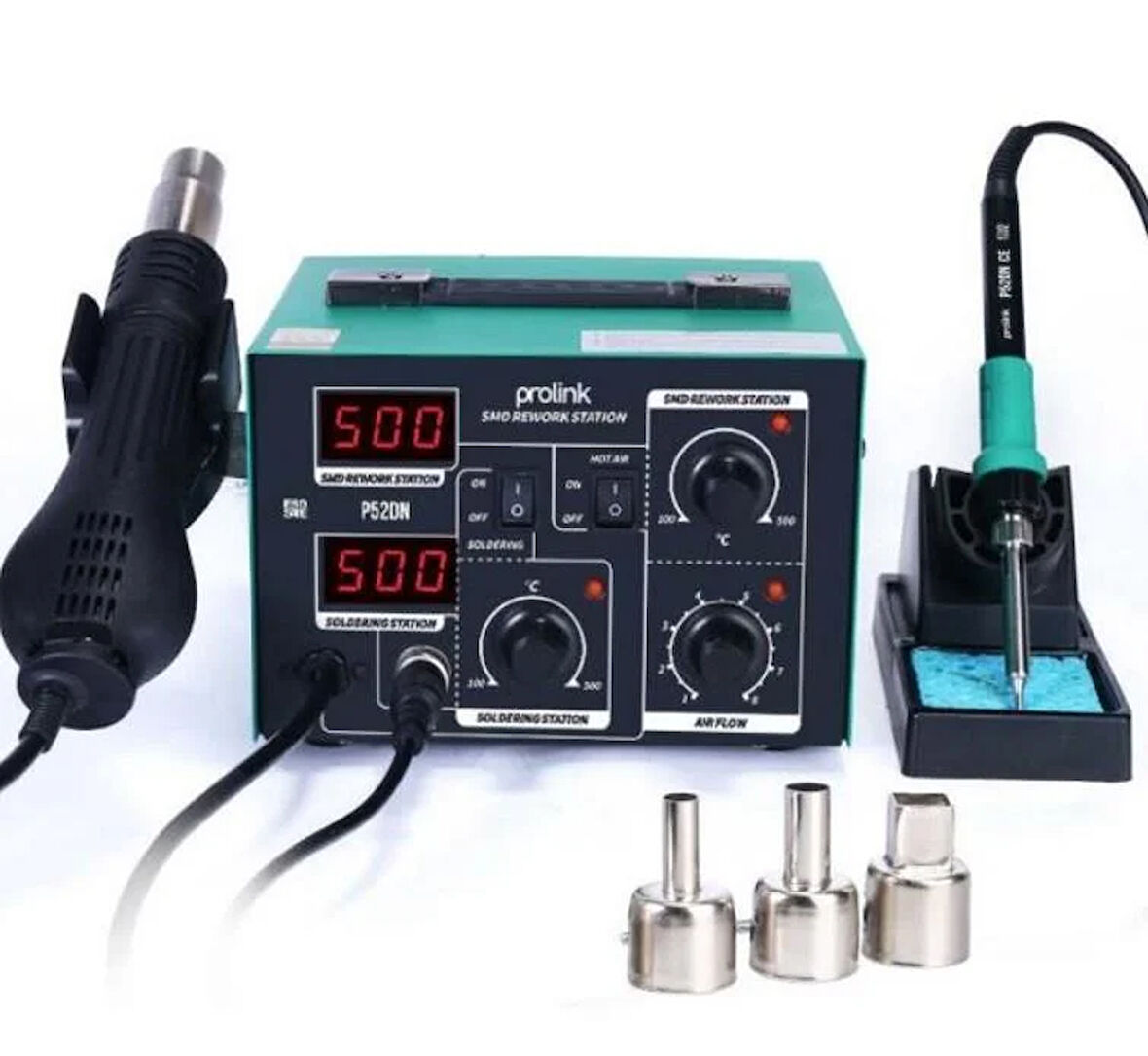 Luxury,Dijital Ekran Üflemeli Havya Lehim Makinası Prolink   P-52 DN