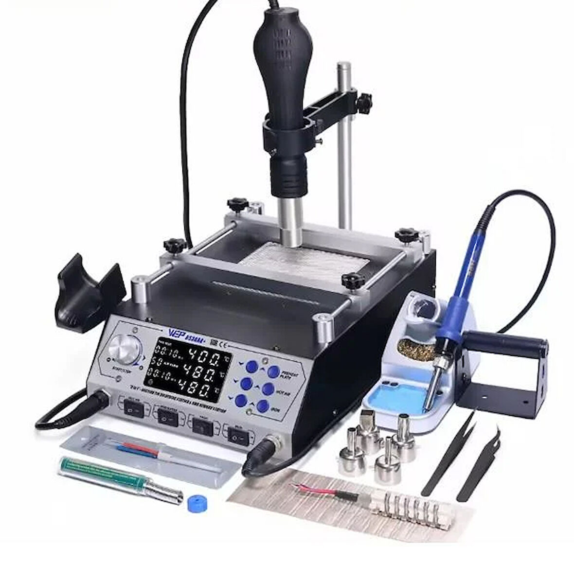 Luxury,Program Kontrollü Otomatik BGA Tamir İstasyonu Ön Isıtma Sıcak Hava Tabancası Lehim Sökme Havya Lehimleme İstasyonu