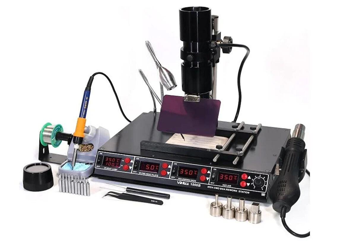 Luxury,'ü 1 arada İstasyon - IR Kızılötesi BGA, Ön Isıtıcı, Lehimleme İstasyonu ve Sıcak Hava İstasyonu Prolink BGA