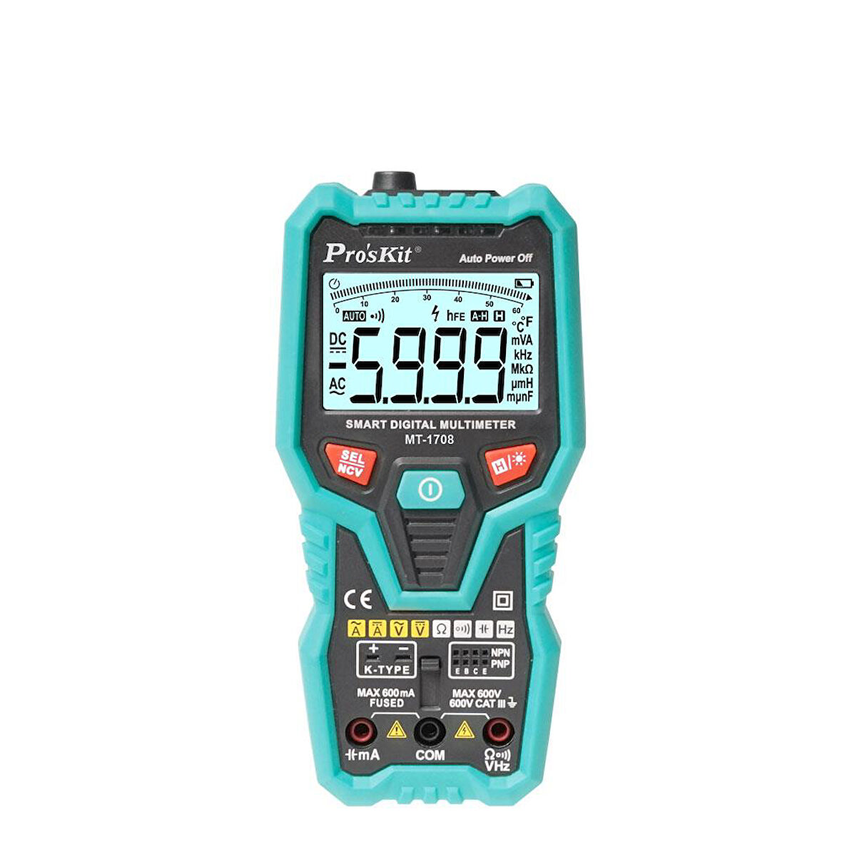 Luxury, 3-5/6 Akıllı Dijital Multimetre Proskit MT 1708