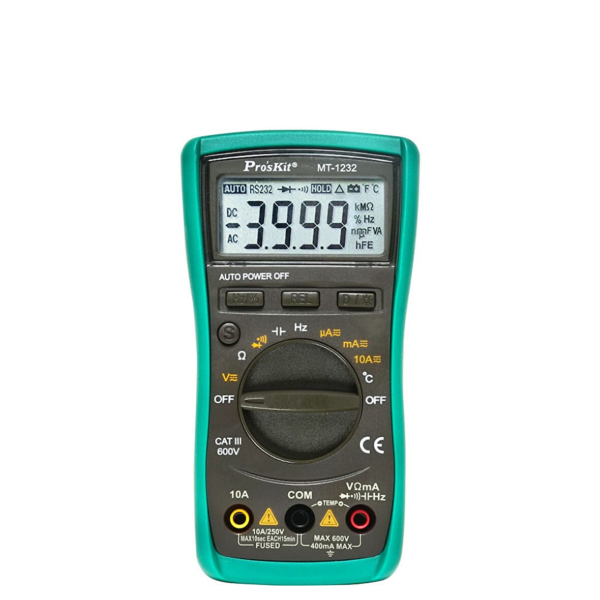 Luxury, 3 3/4 Otomatik Aralıklı Dijital Multimetre MT-1232 Dijital Ölçü Aleti