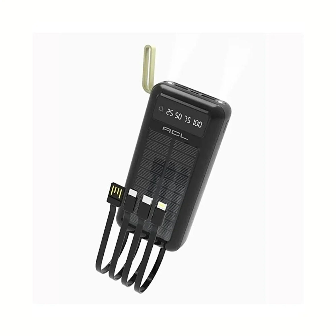 ACL PW-61 30000 mAh Güneş Enerjili Powerbank, Hızlı Şarj, Çift USB Çıkışlı, Suya ve Darbelere Dayanıklı Solar Taşınabilir Şarj Cihazı