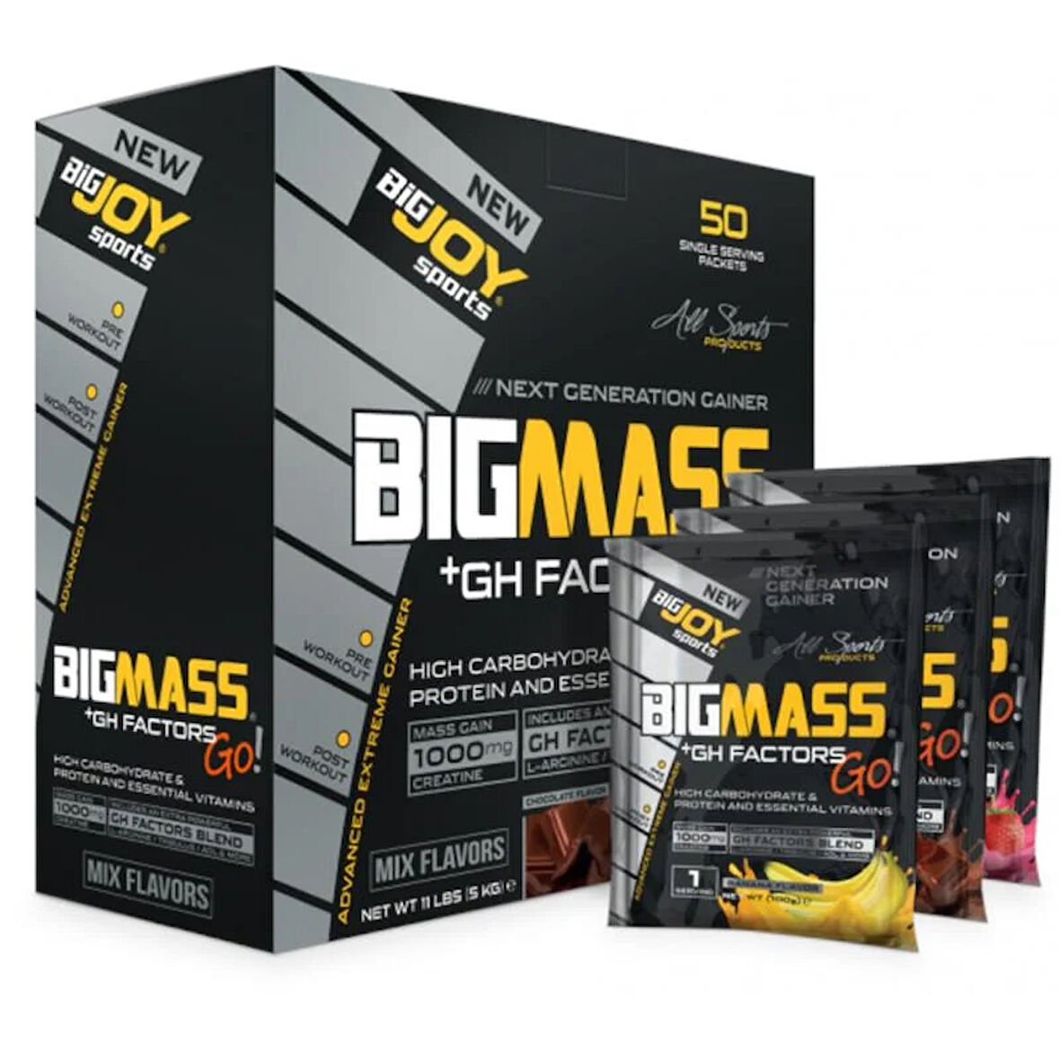 BigJoy BigMass Go Gh Factors 50 Servis 5000 gr Karbonhidrat Tozu