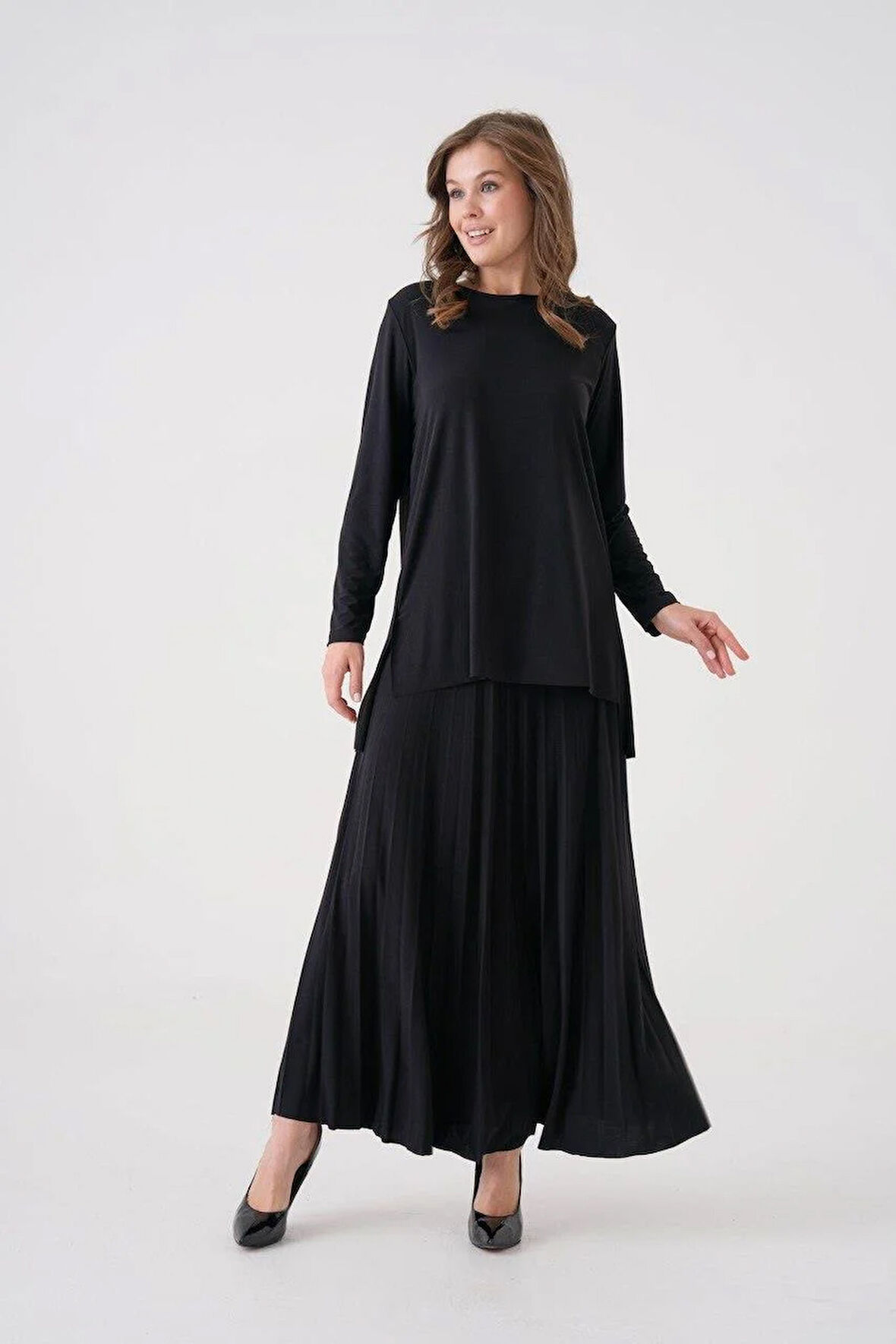 4125 Eteği Piliseli Büyük Tunik Takım