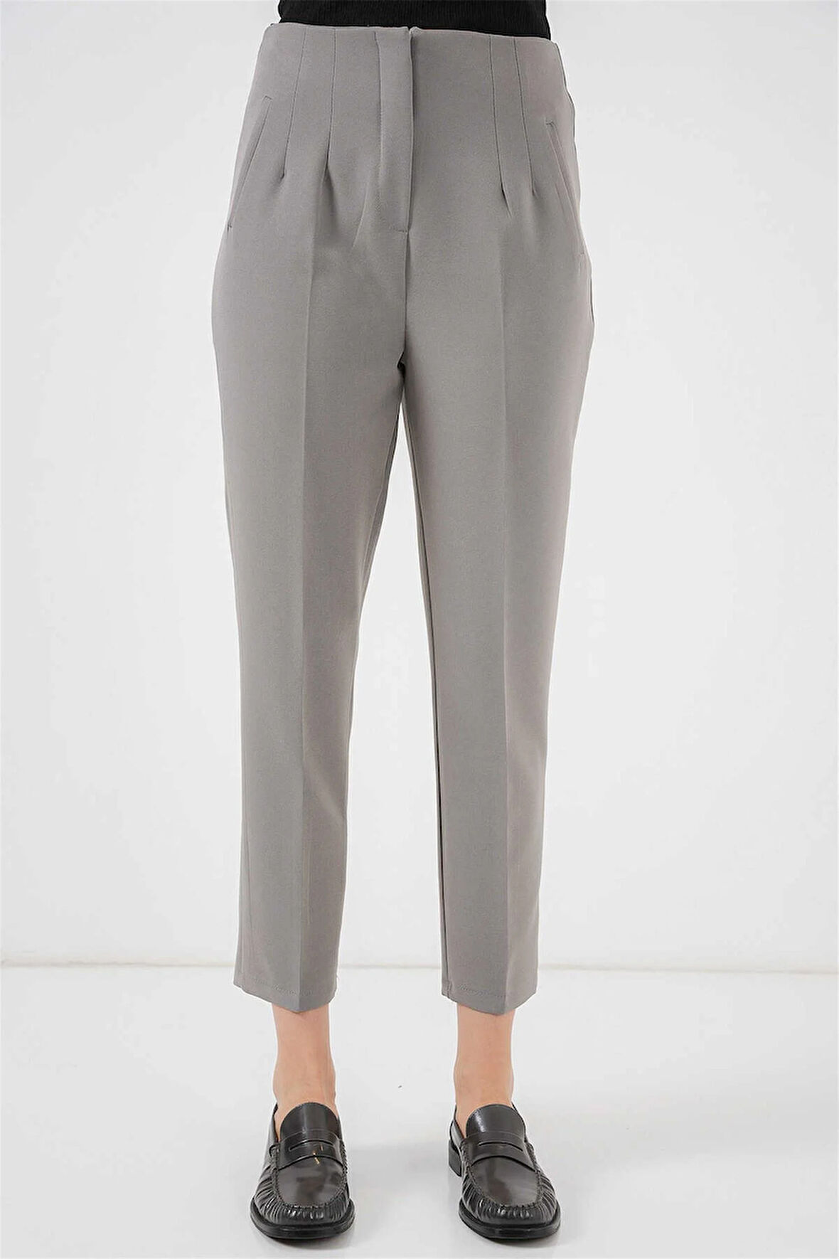 6650 Zara Model Kemersiz Poliviscon Pantolon