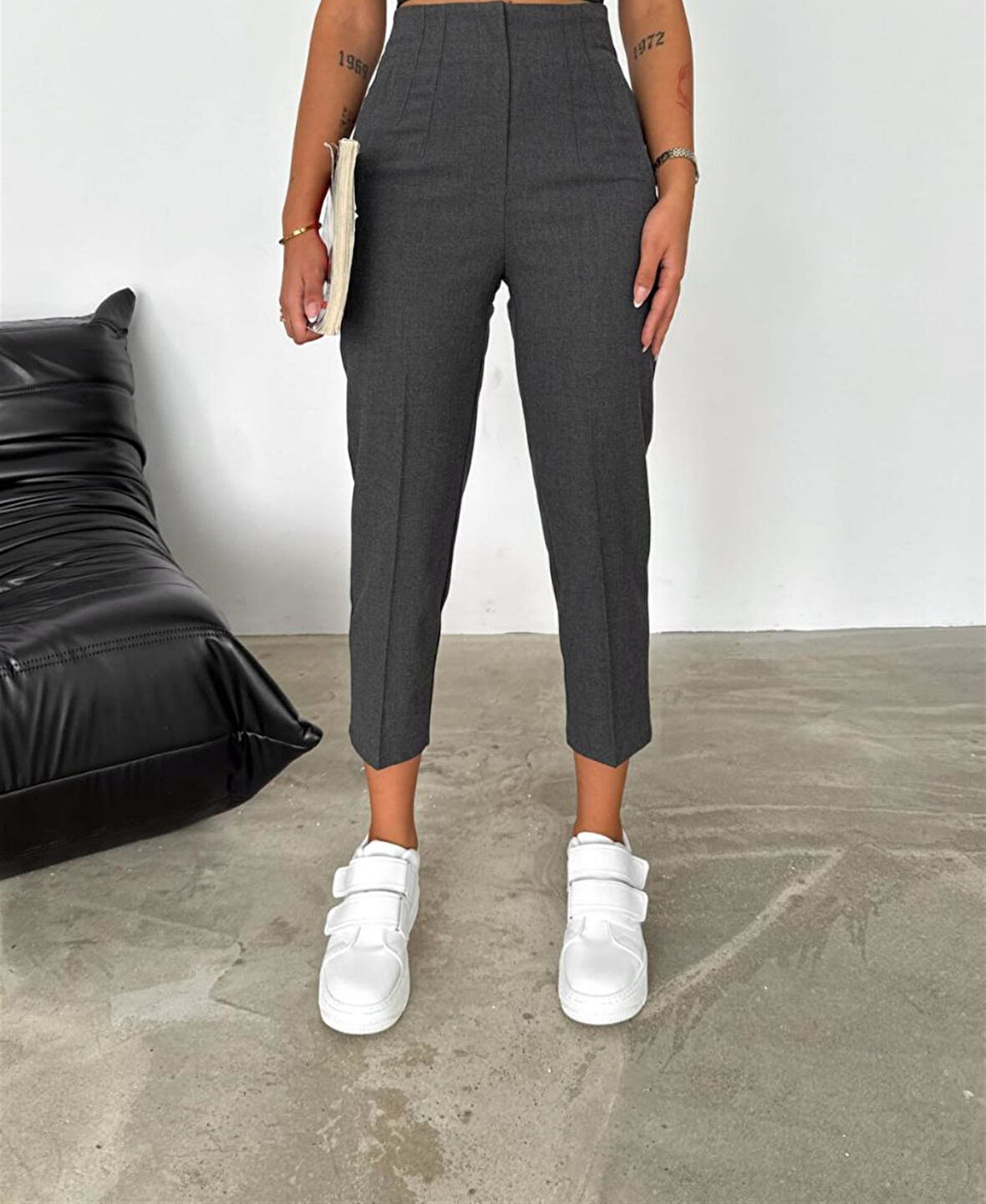 6650 Zara Model Kemersiz Poliviscon Pantolon