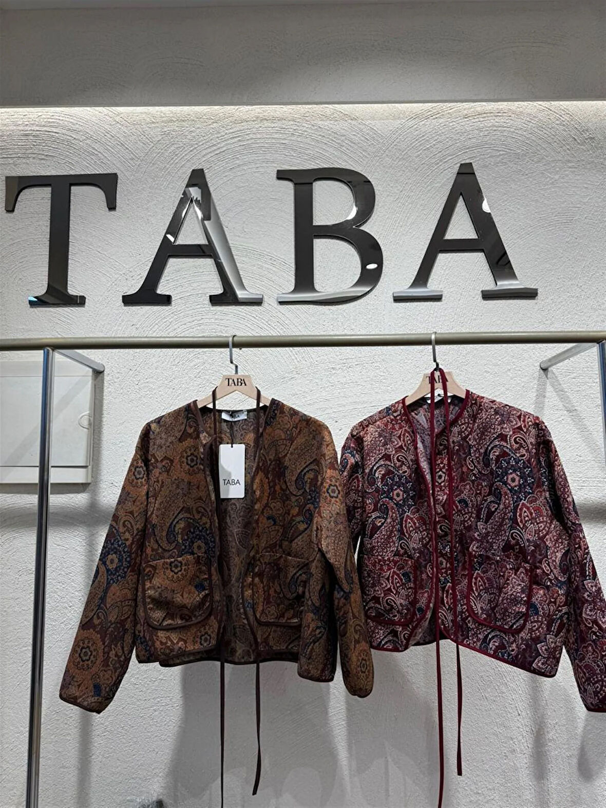 4015 Etnik Desenli Biye Detaylı Bağcıklı Ceket