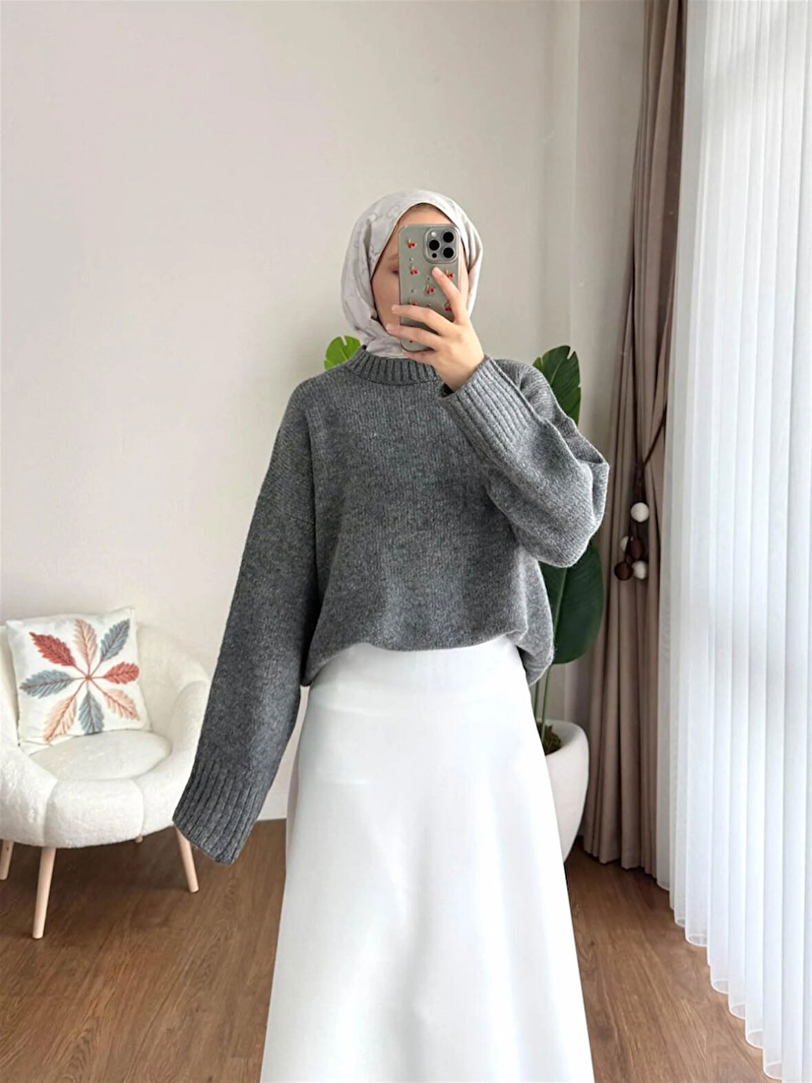 TT4481-Z Bisiklet Yaka Triko Kazak