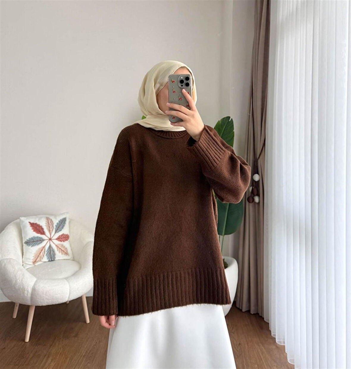 TT4481-Z Bisiklet Yaka Triko Kazak