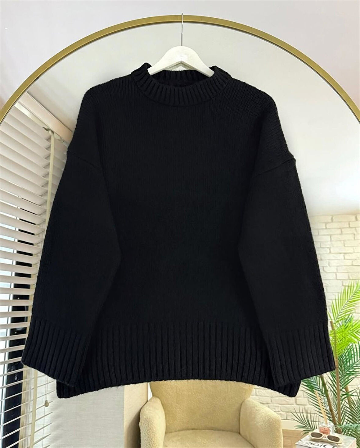 TT4481-Z Bisiklet Yaka Triko Kazak