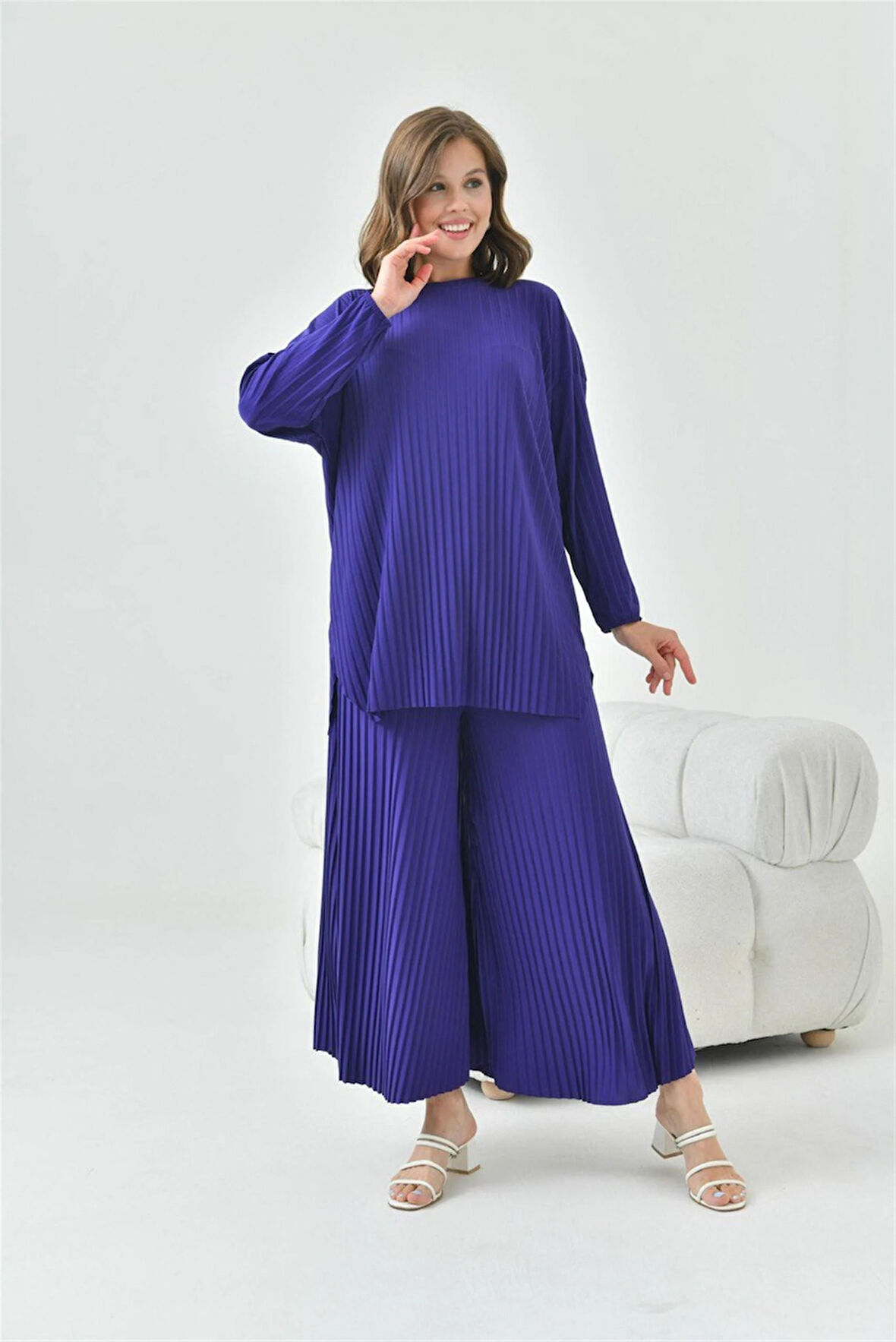 4150 Bisiklet Yaka Piliseli Ela Takım