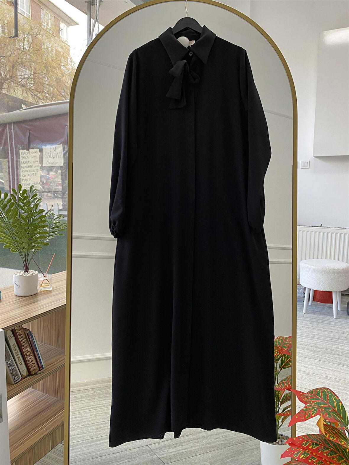 0989 Yakası Kuşaklı Gömlek Yaka Kap