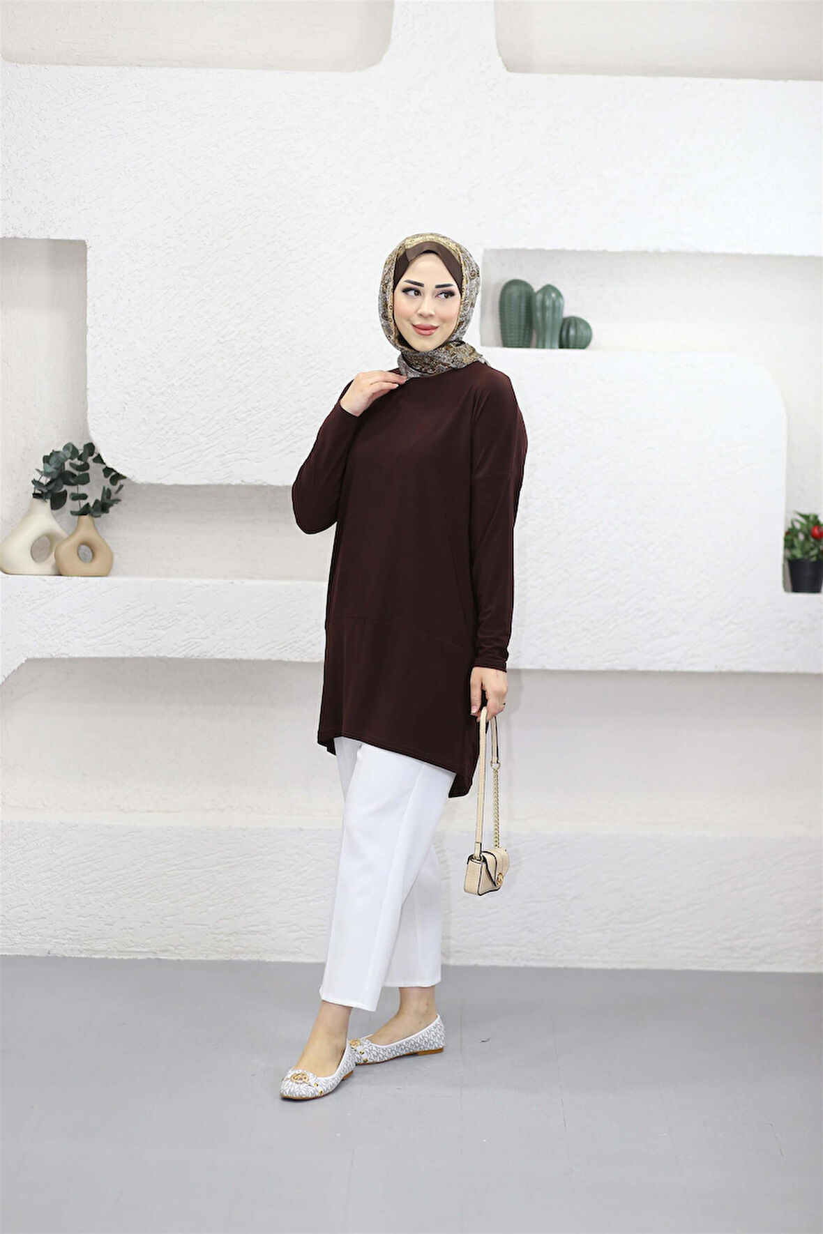 1280 Bisiklet Yaka Makas Tunik
