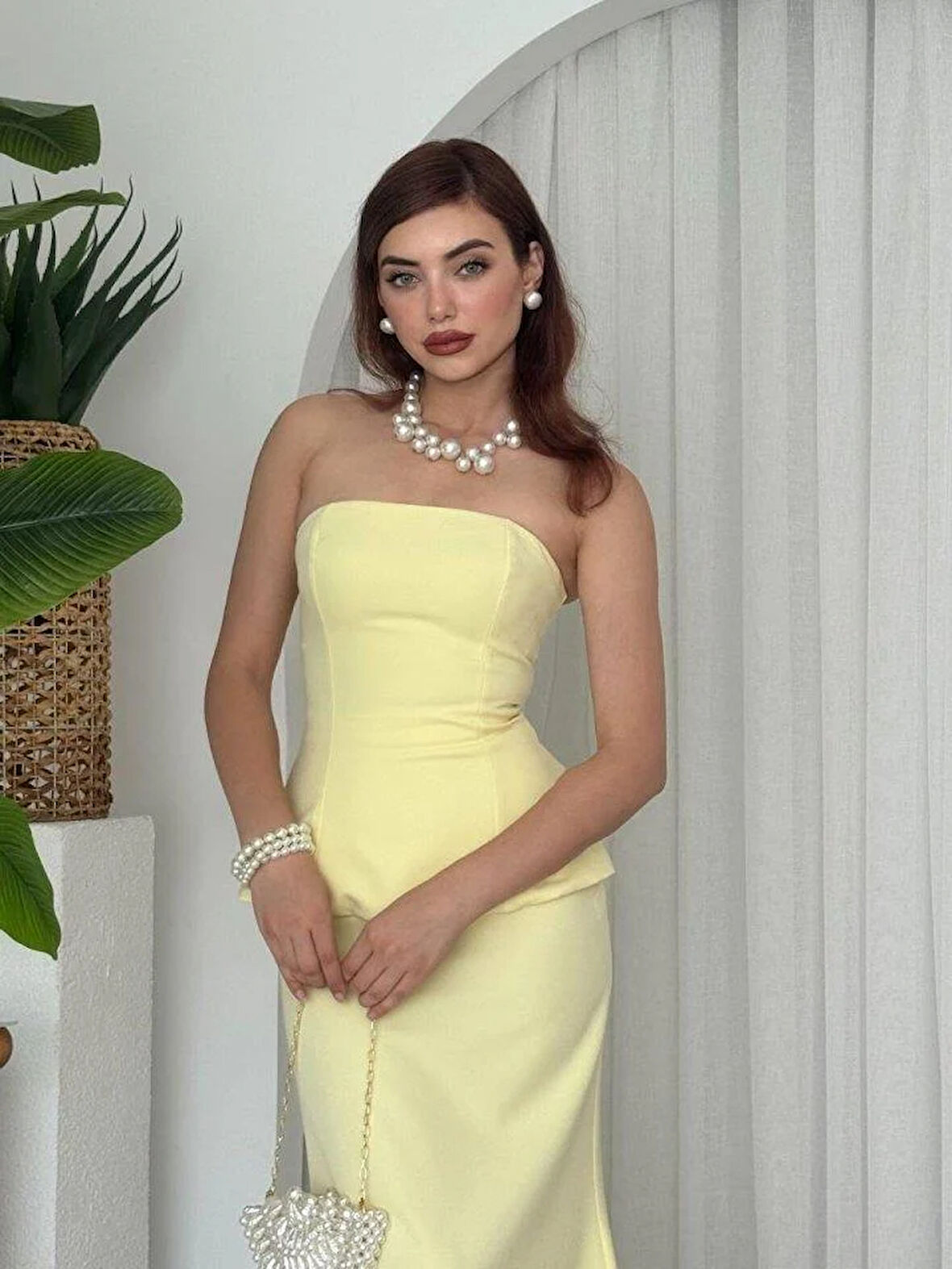 Spas Straplez Elbise