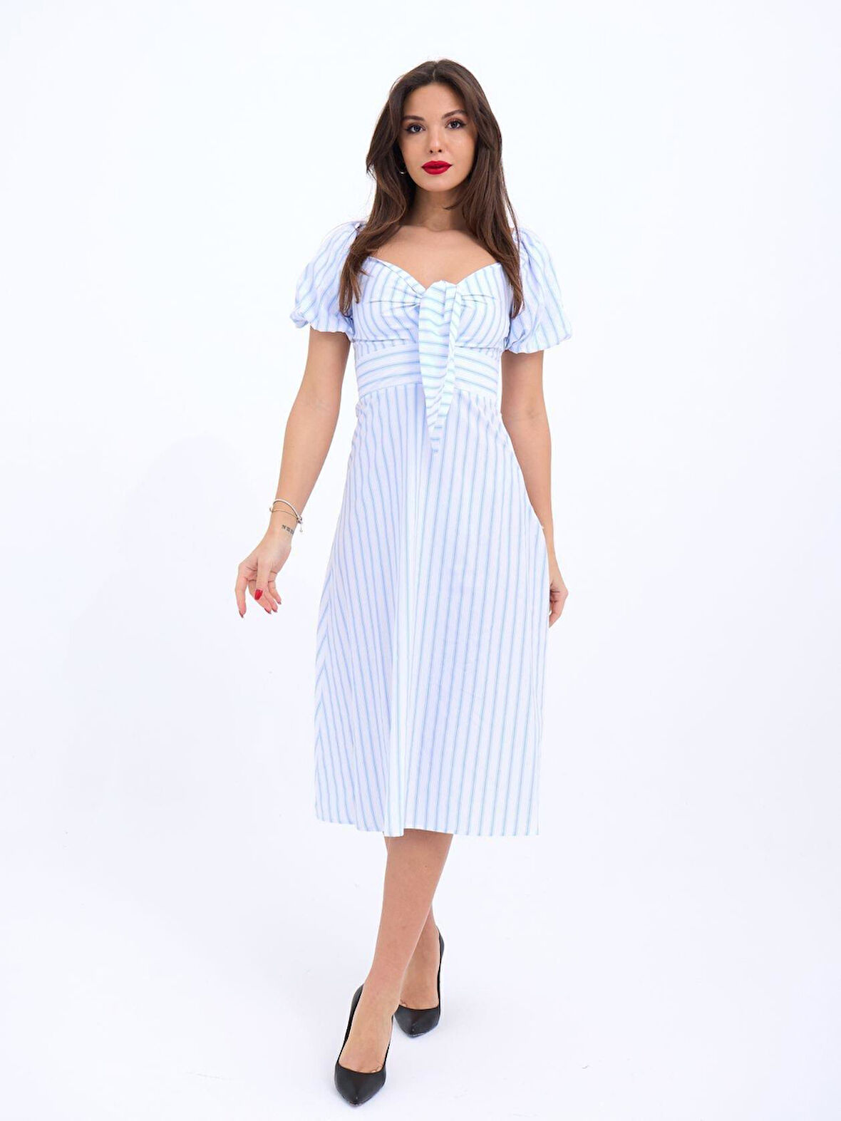 5948 ELBİSE-LOS ANGELES ÇİZGİLİ