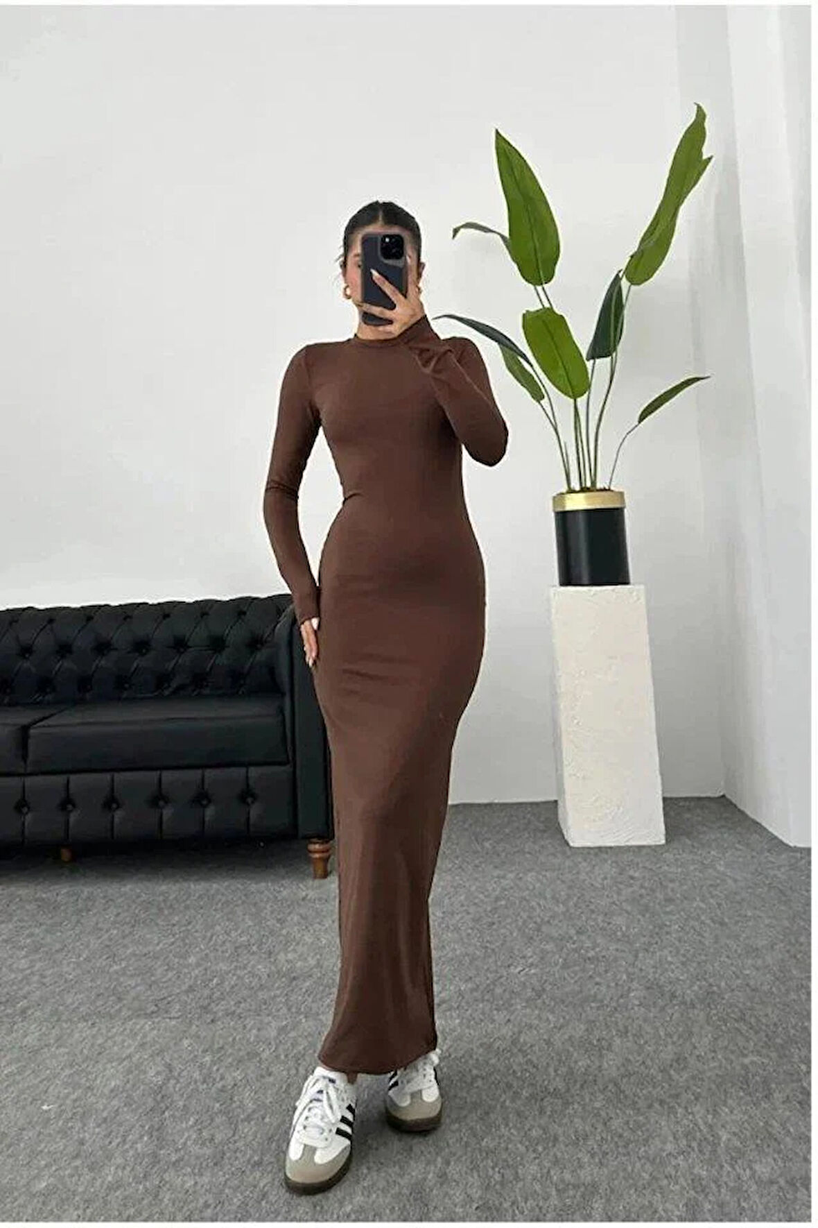 Kadın Uzun Kollu Maxi Elbise