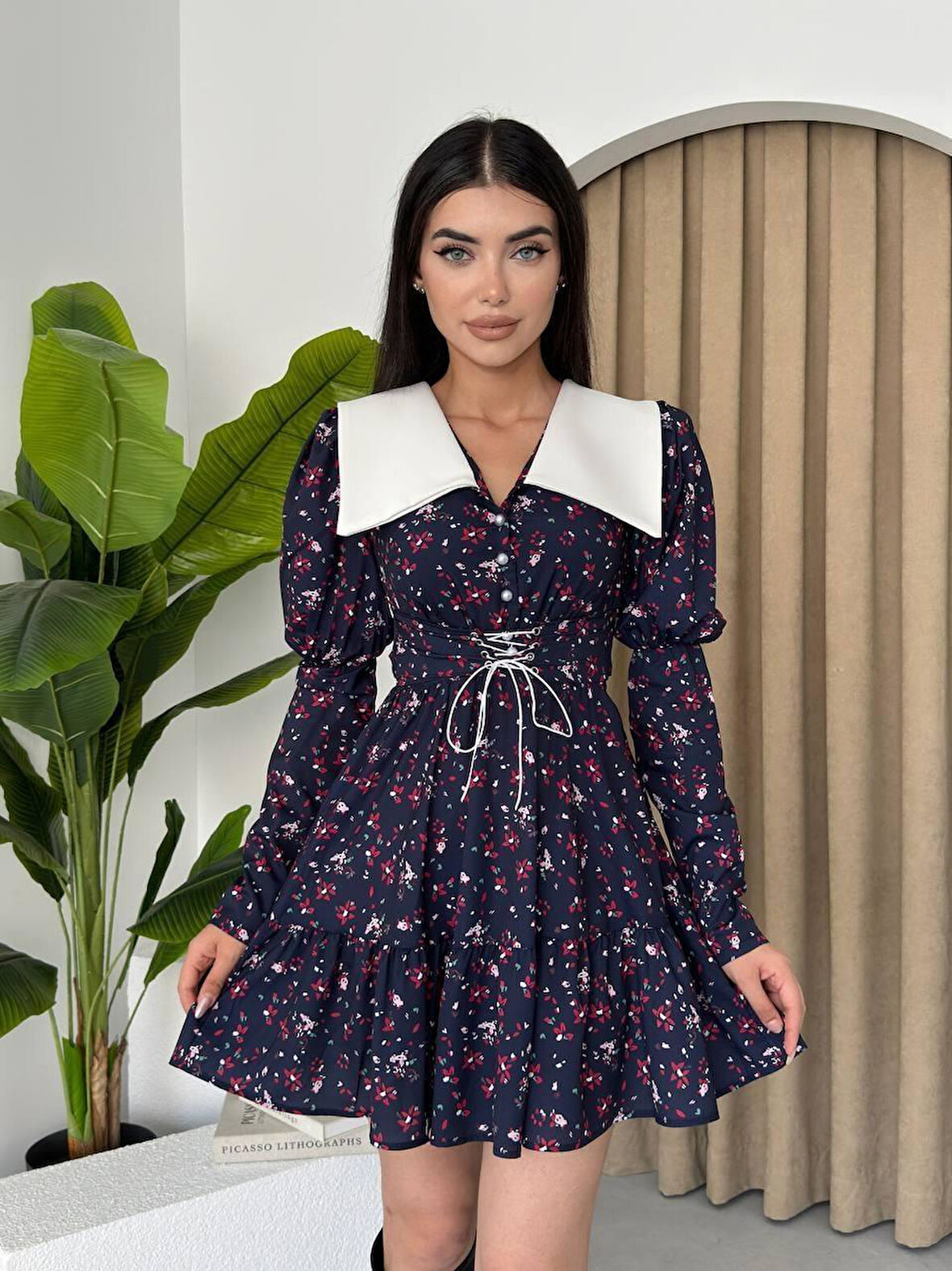 Dreamy İp Detaylı Mini Elbise