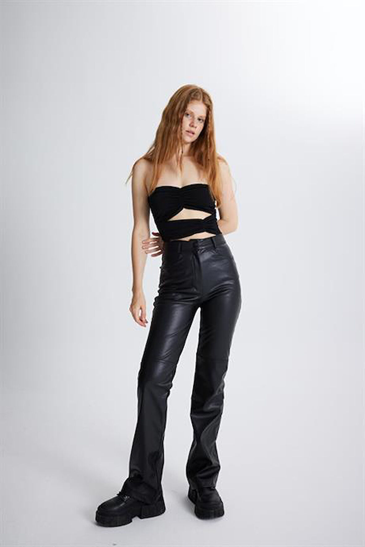 Markano Dolores Deri Pantolon Siyah