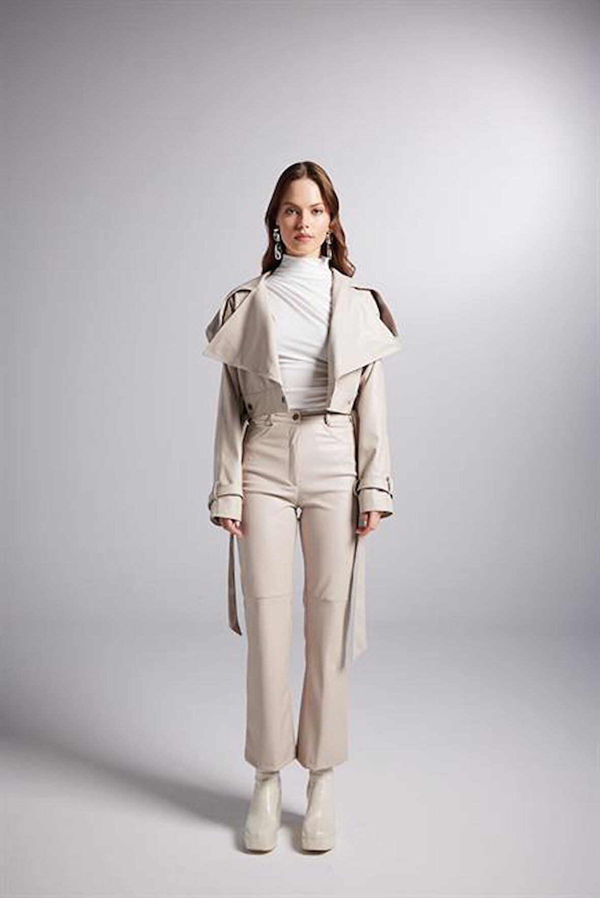 Markano Lucy Deri Pantolon Bej