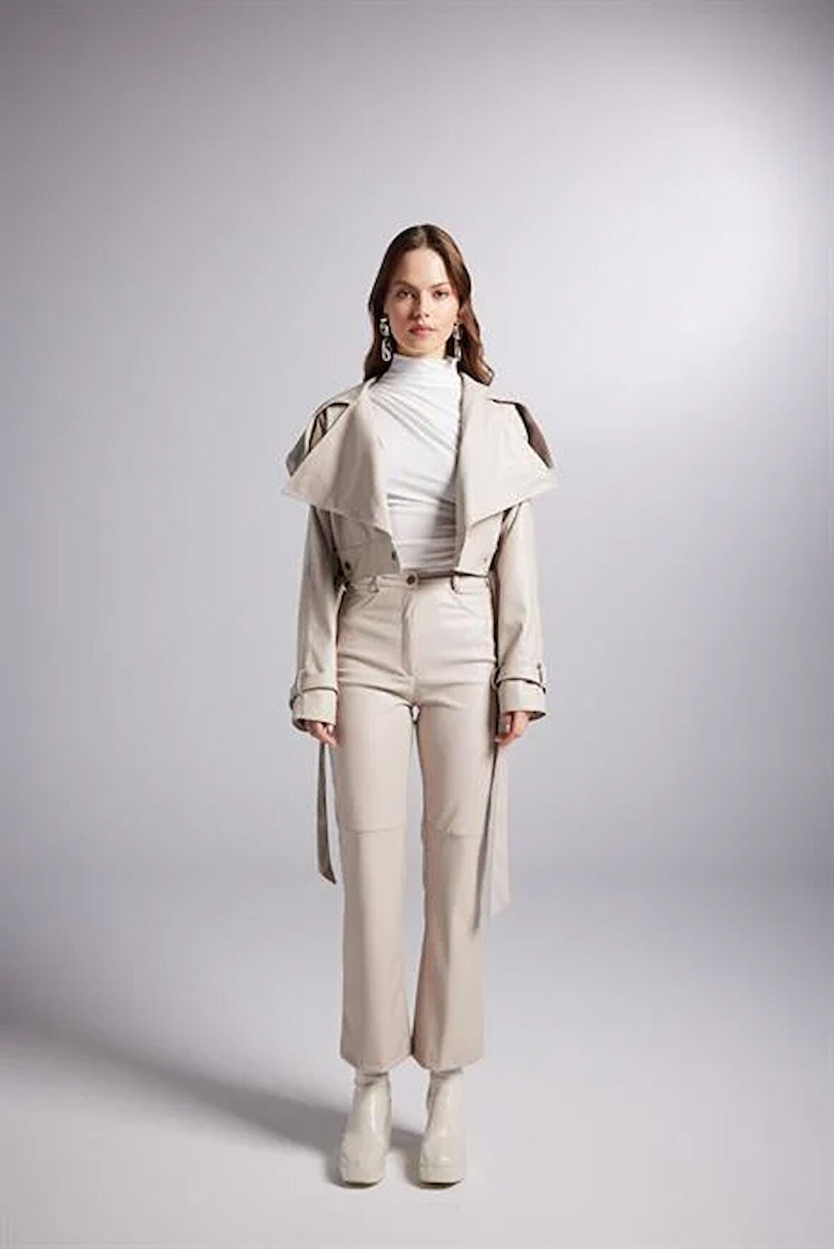 Markano Lucy Deri Pantolon Bej