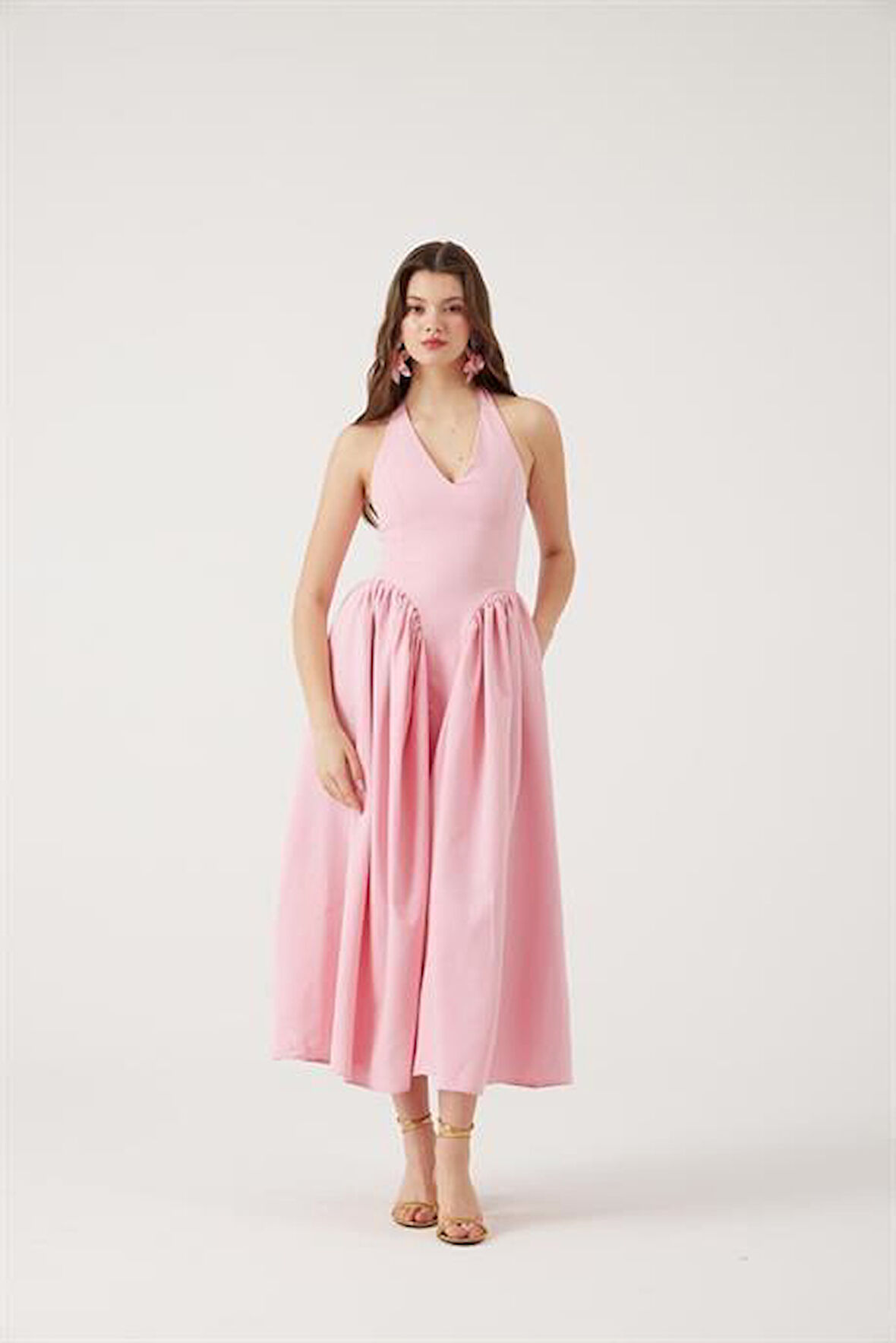 Markano Ophelia Elbise Pembe