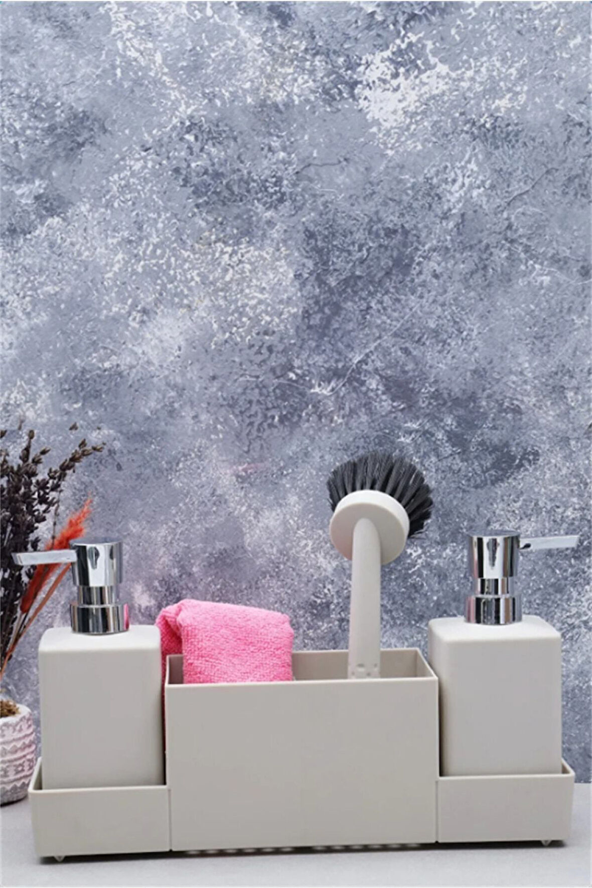 Meliore Akrilik Sıvı Sabunluk 4'lü Mutfak Sabunluk (havlu Dahil Değildir)