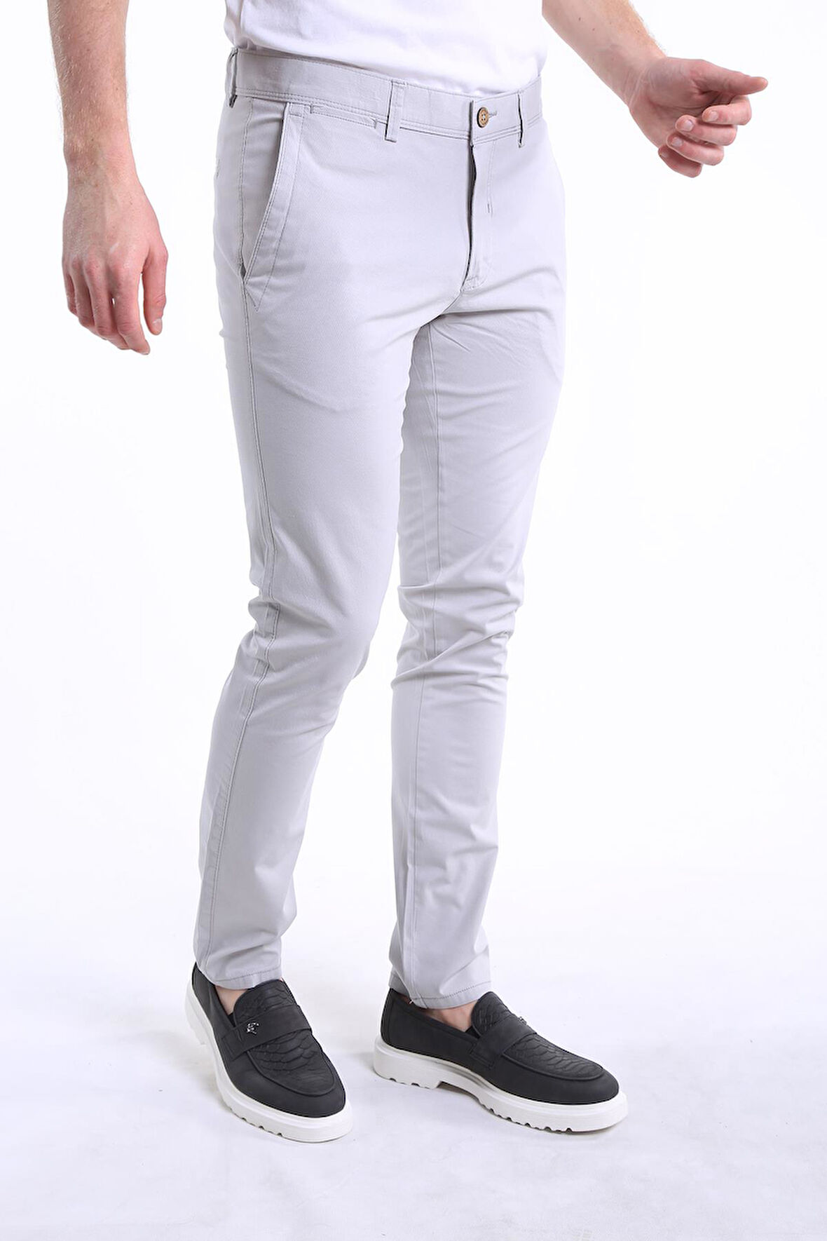 İntersivin Erkek Yazlık Terletmeyen Hafif Kumaş Taş Rengi Slim Fit Pantolon