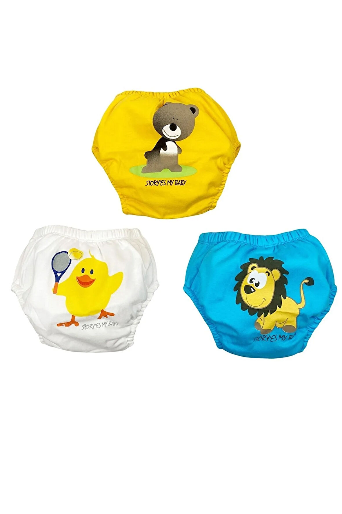 Popees Erkek Bebek Alıştırma Külodu 3'lü Set Mavi
