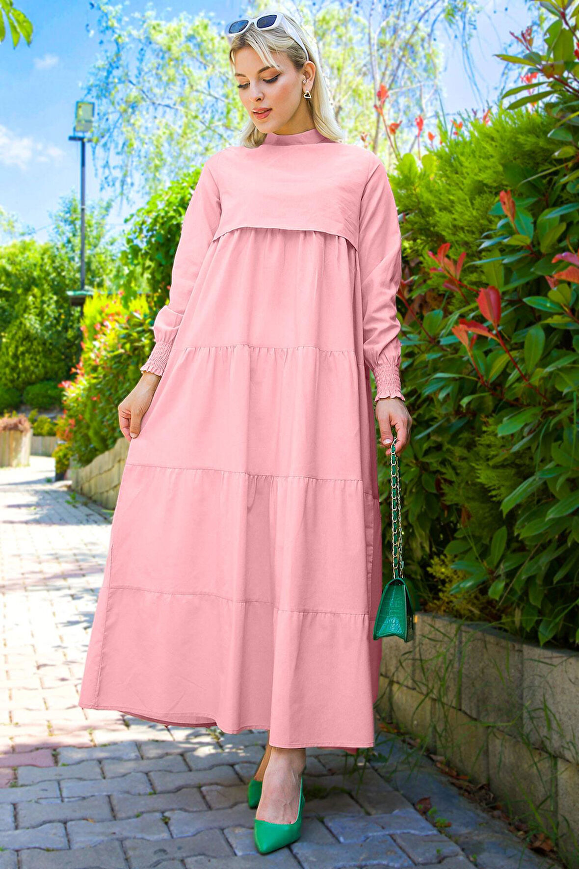 Kat Kat Elbise Pembe HM2172