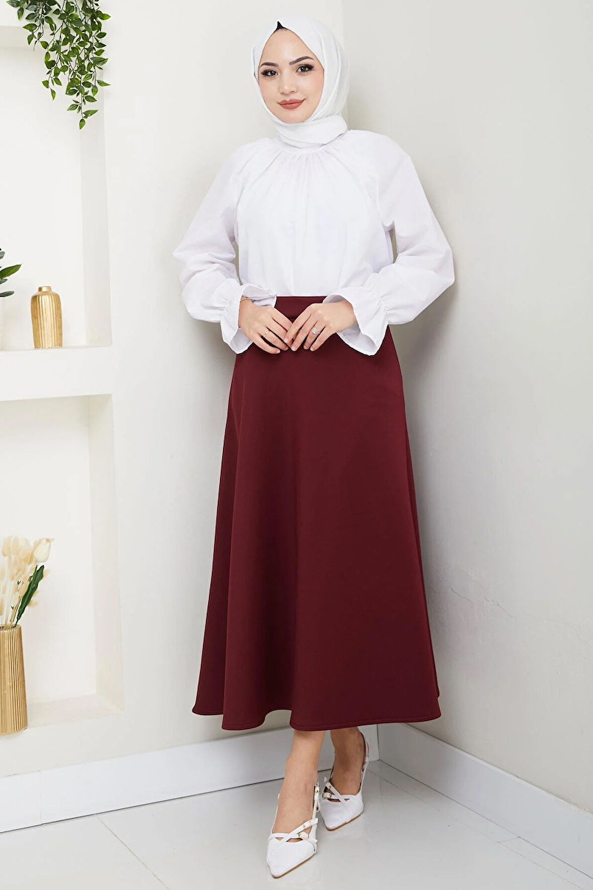 Mevlana Etek Bordo HM2716