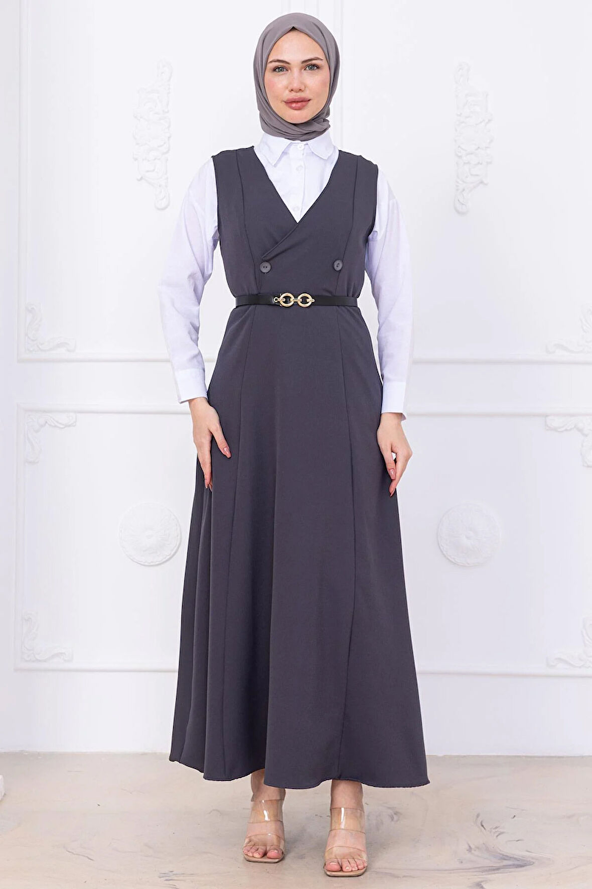 Kemerli Düğmeli Jile Füme HM2741