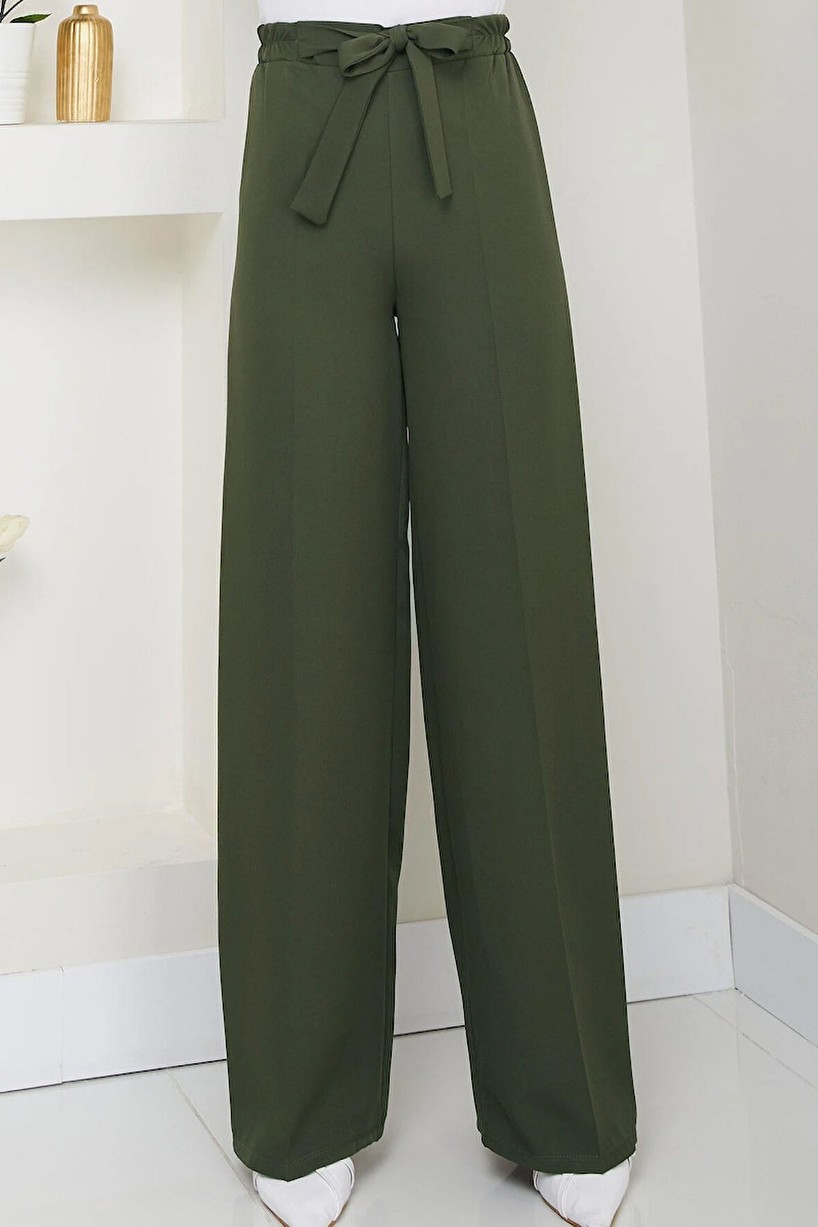 Bağlamalı Pantolon Haki HM2782