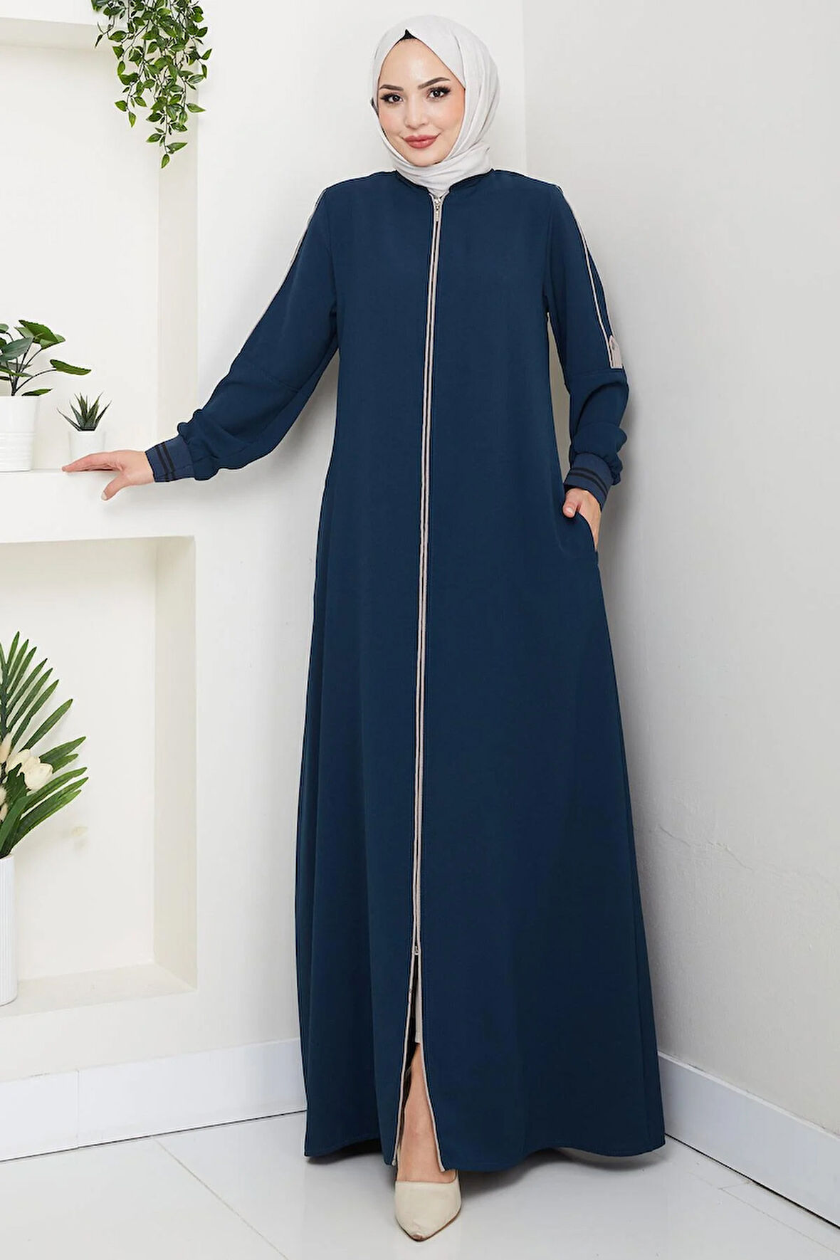 Biye Detaylı Ferace Petrol HM2045