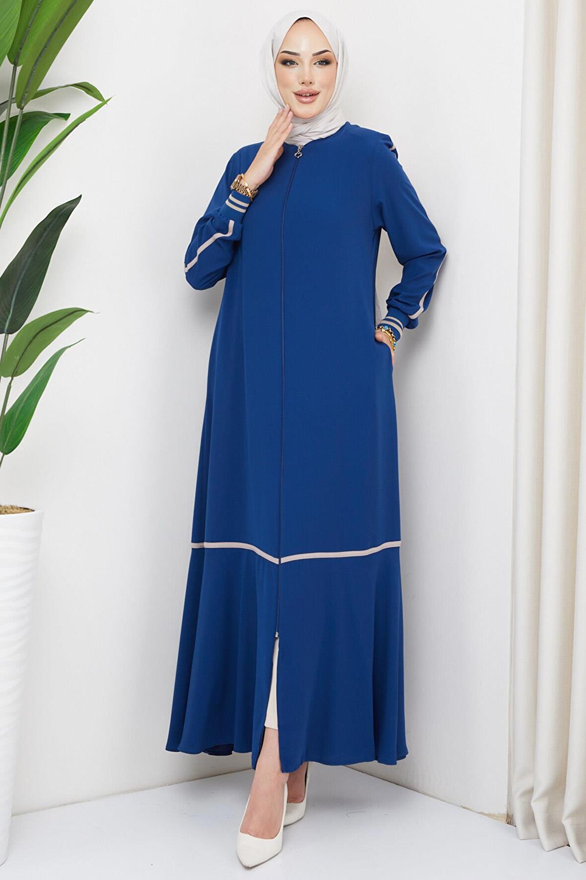 Çizgi Detaylı İndigo Ferace HM2035