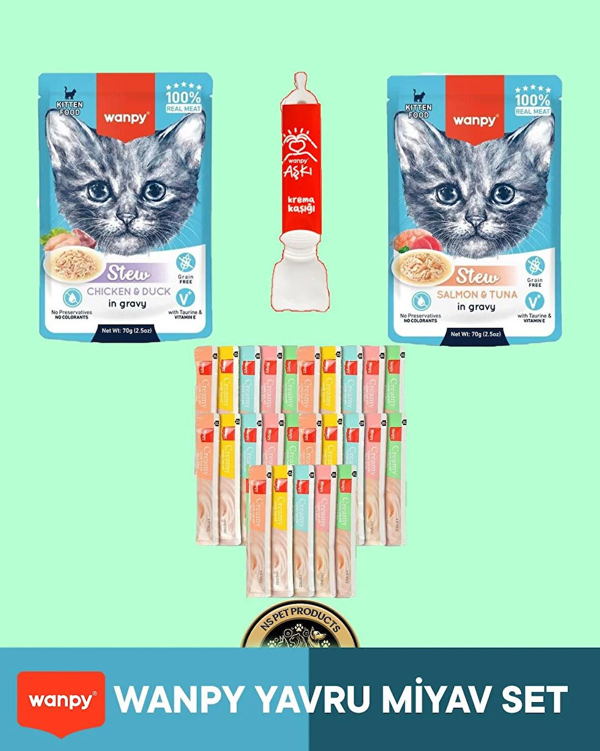 Wanpy Kedi Maması Wanpy Yavru Miyav Set