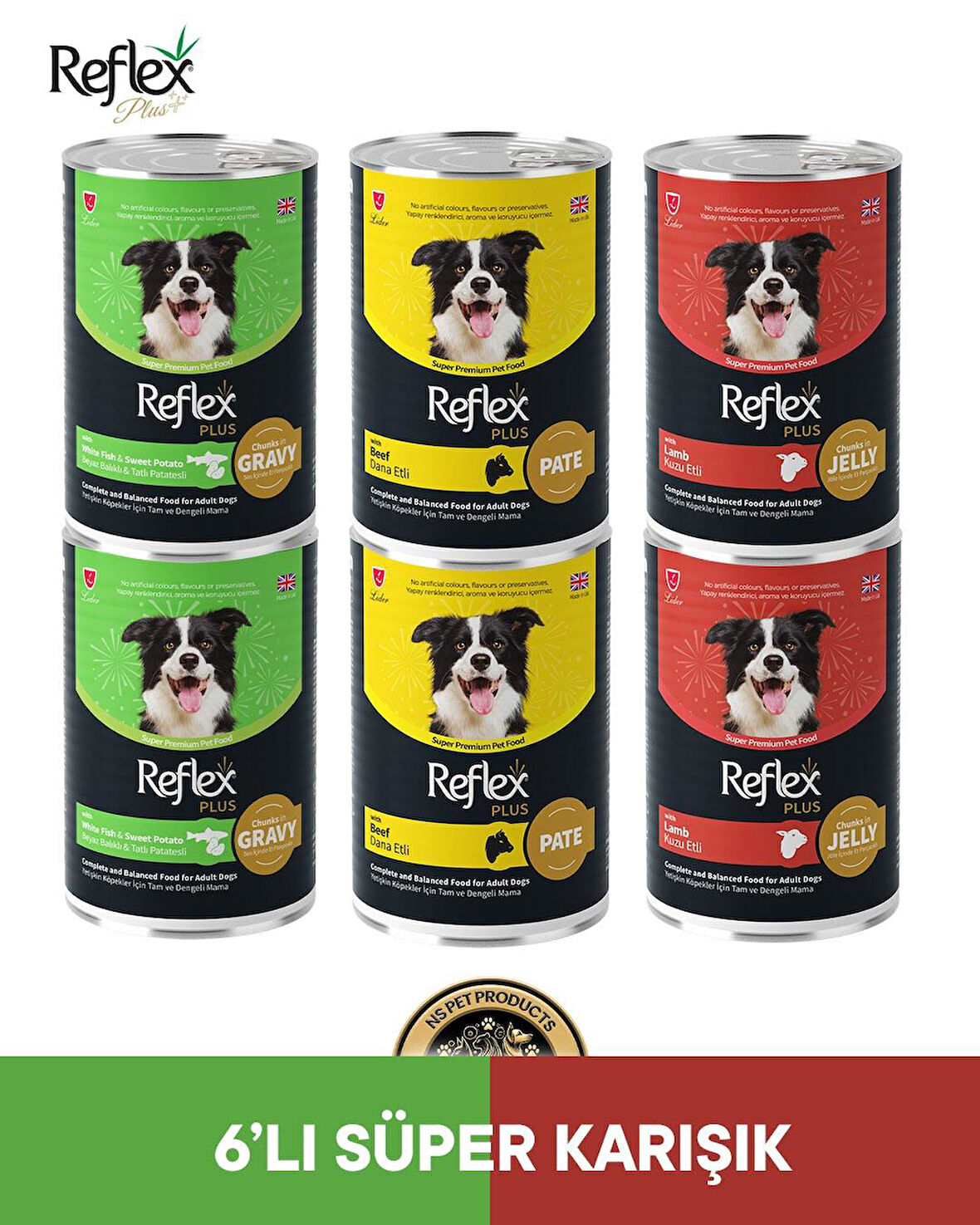 Reflex Plus Köpek Maması 6'lı Süper Karışık Set