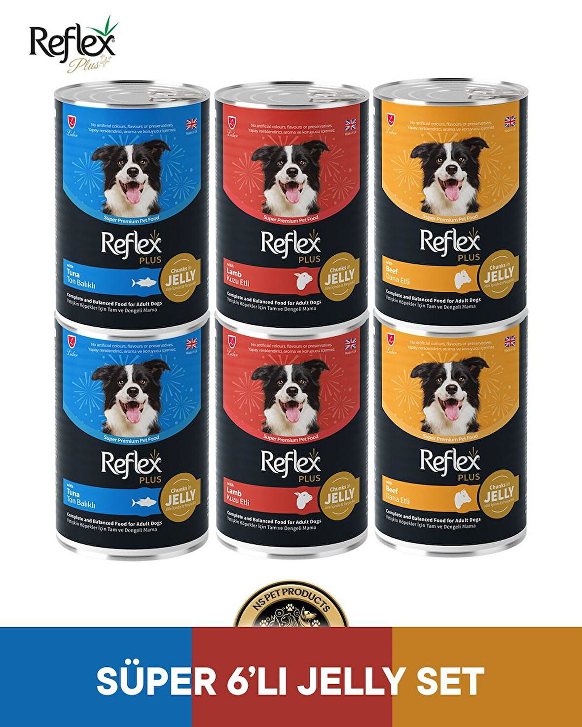 Reflex Plus Köpek Maması Süper 6'lı Jelly Set
