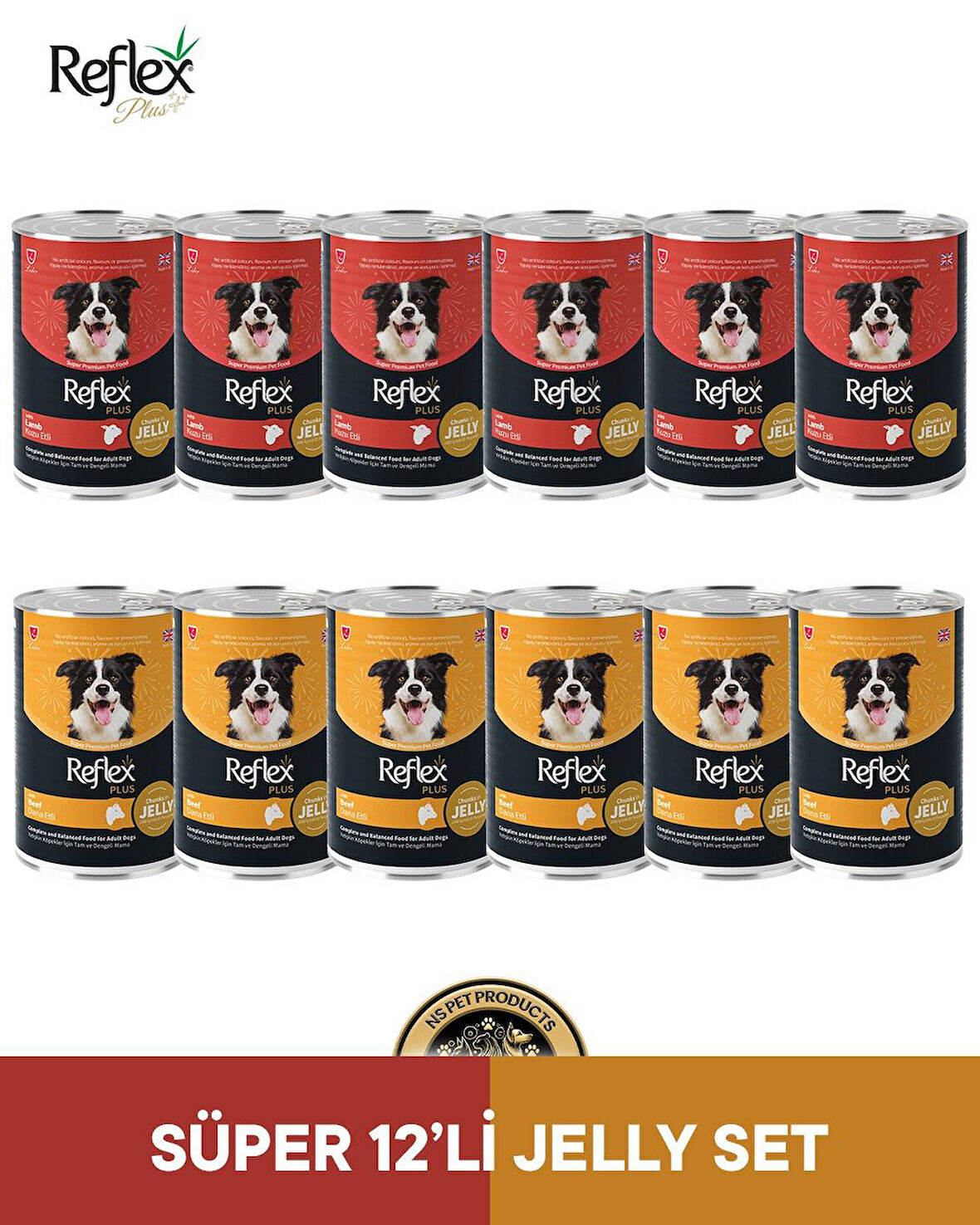 Reflex Plus Köpek Maması Süper 12'li Jelly Set