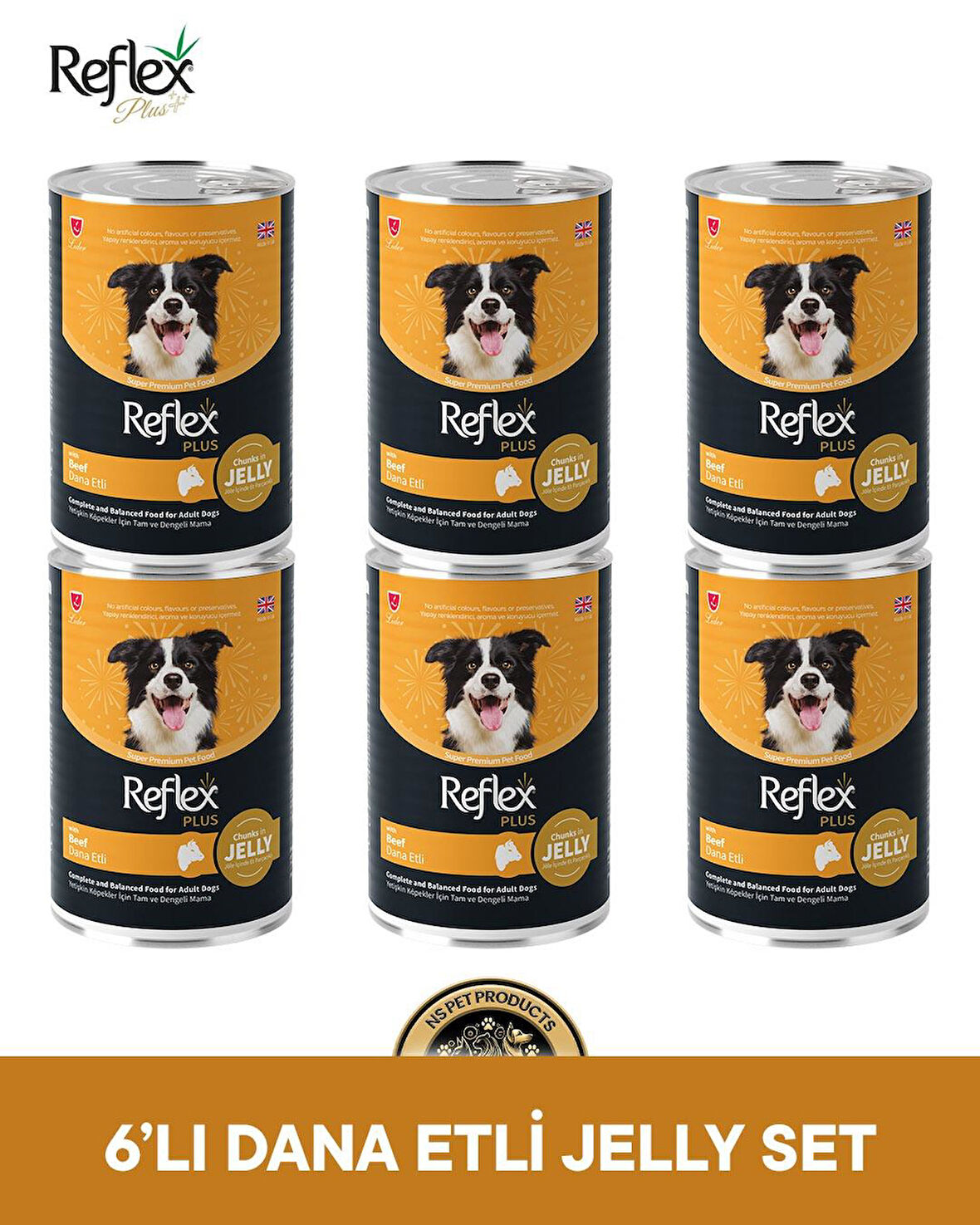 Reflex Plus Köpek Maması 6'lı Dana Etli Jelly Set