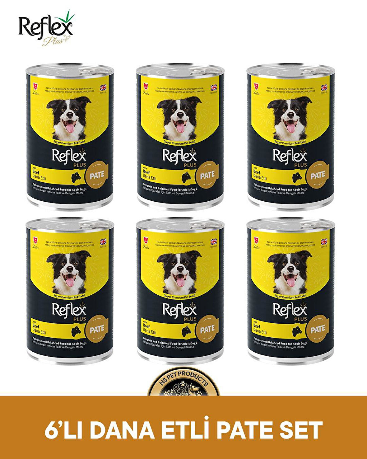 Reflex Plus Köpek Maması 6'lı Dana Etli Pate Set